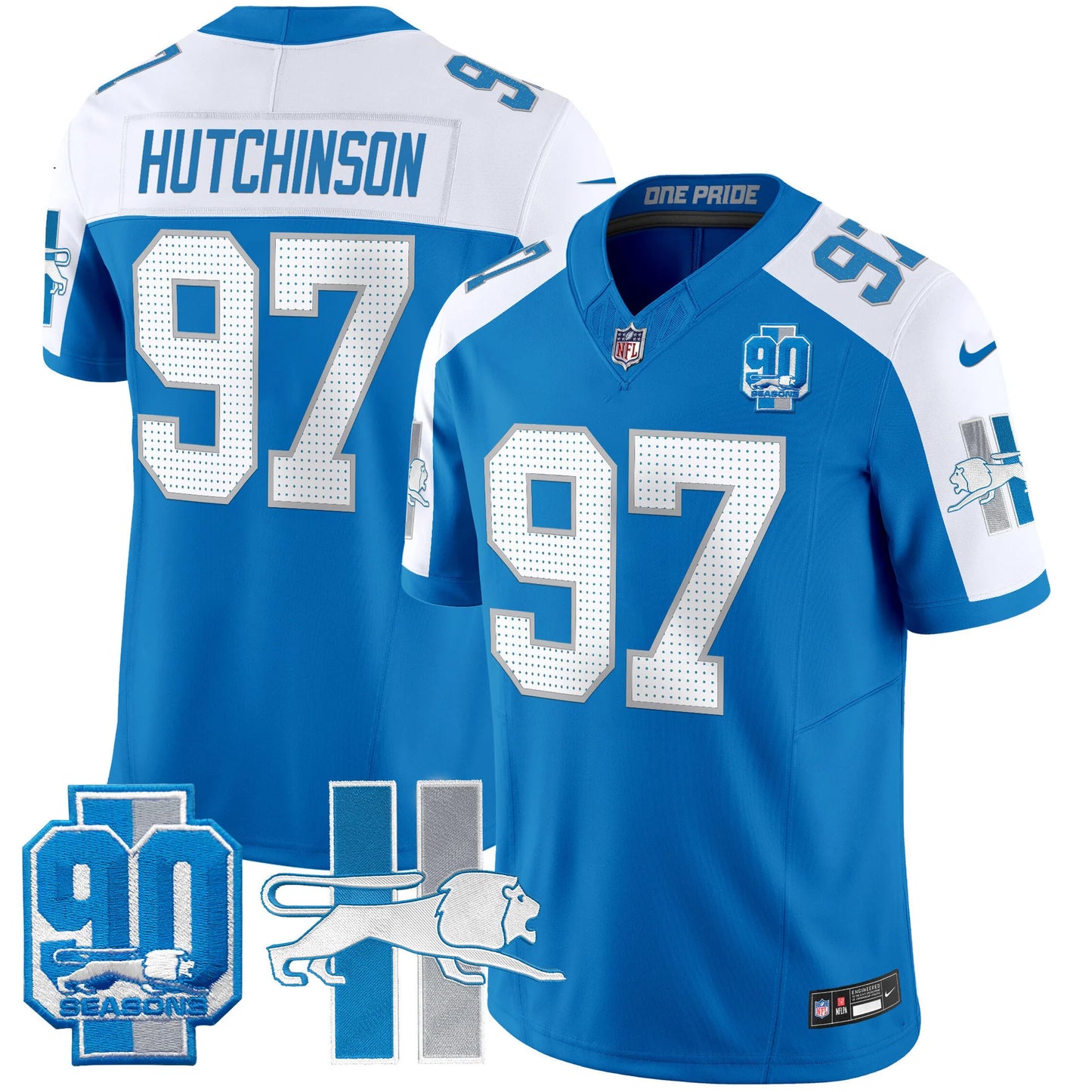 Men's Detroit Lions 1946 Throwback Vapor Limited Jersey - All Stitched