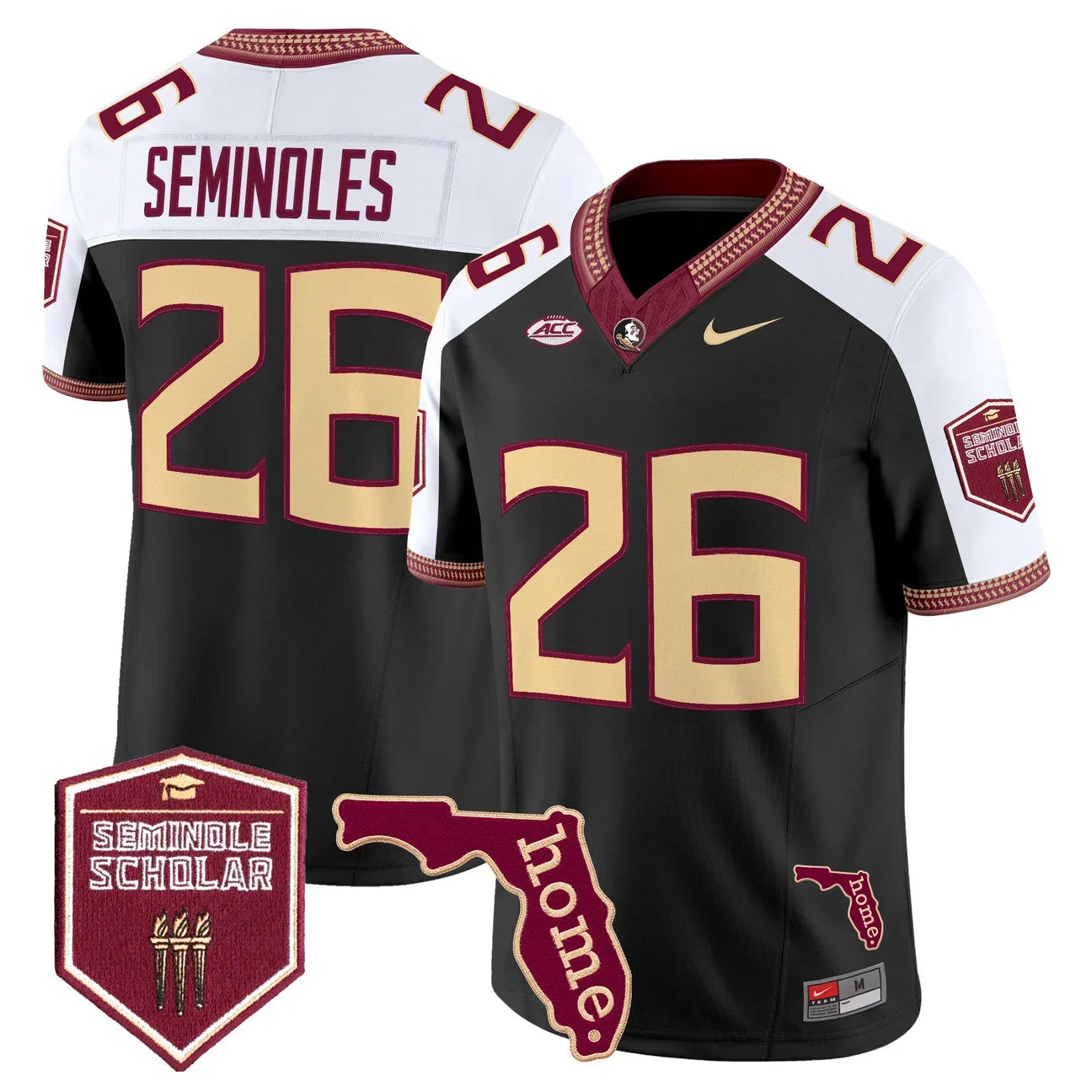 Men's Florida State Seminoles 2026 Seminole Scholar Patch Vapor Limited Jersey - All Stitched