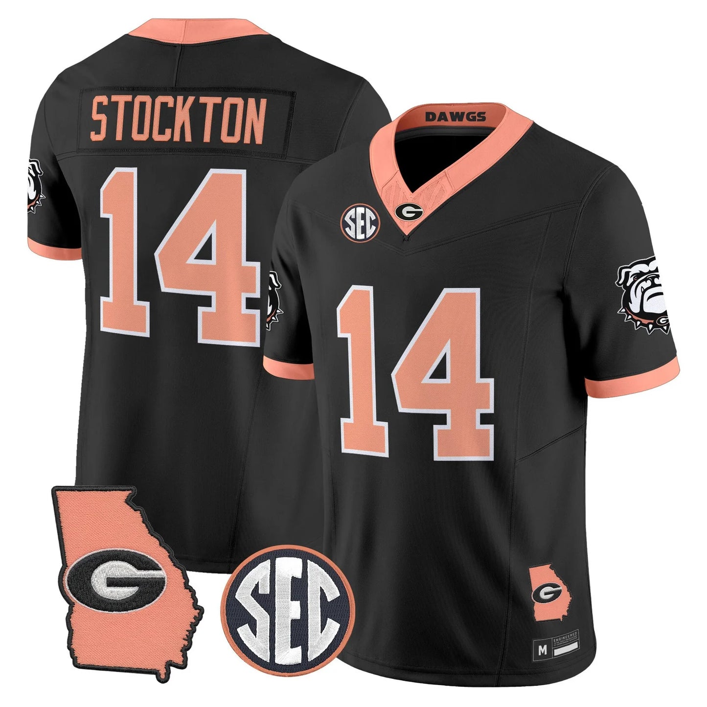 Men's Georgia Bulldogs The Big Peach Vapor Limited Jersey - All Stitched