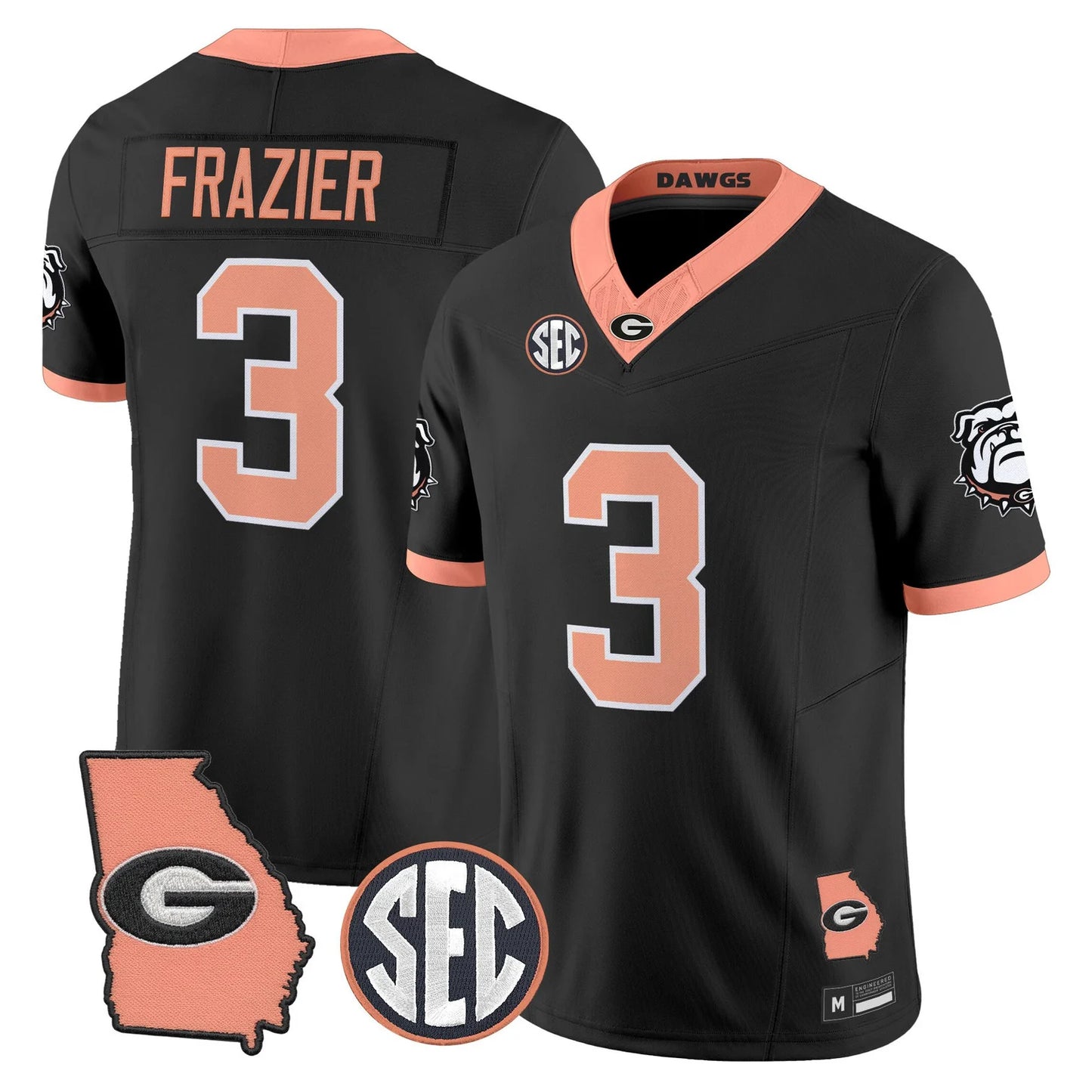Men's Georgia Bulldogs The Big Peach Vapor Limited Jersey in black
