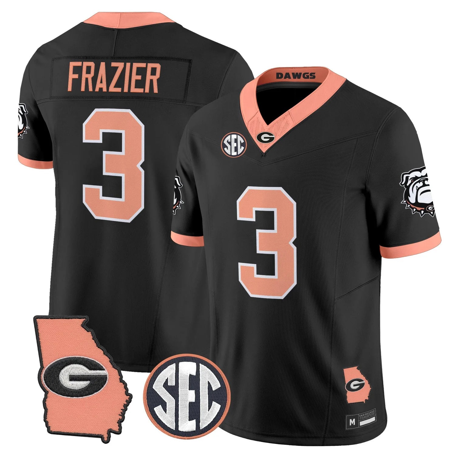 Men's Georgia Bulldogs The Big Peach Vapor Limited Jersey in black