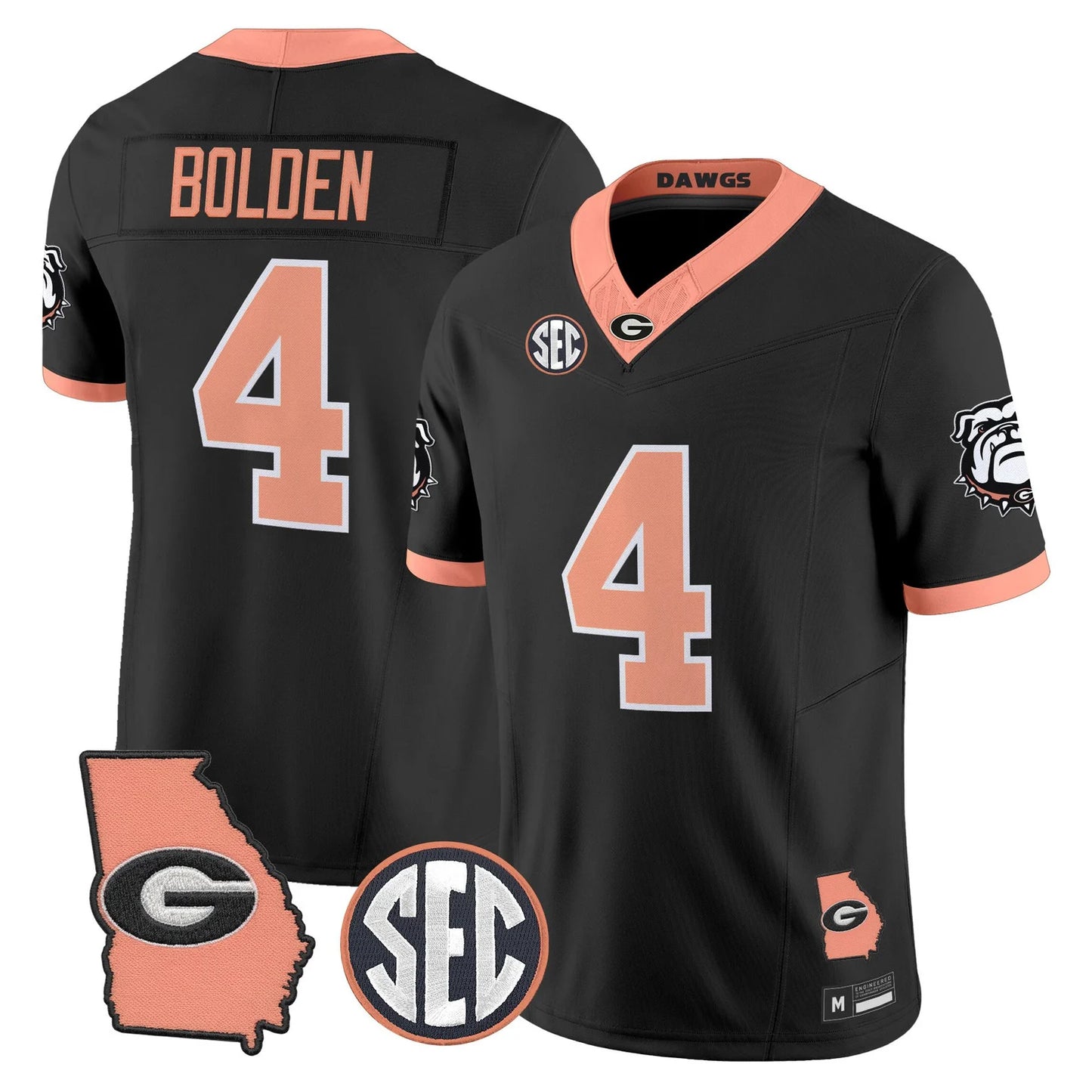Men's Georgia Bulldogs The Big Peach Vapor Limited Jersey - All Stitched
