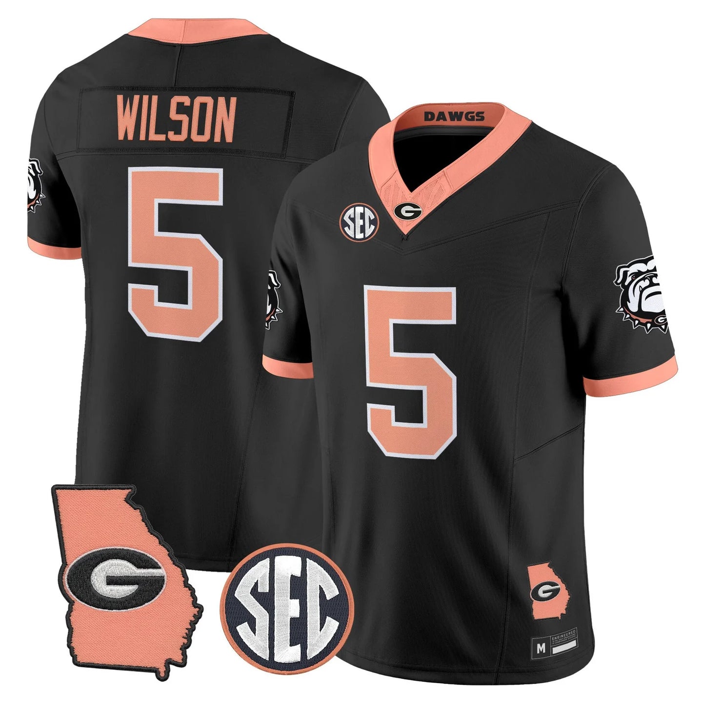 Men's Georgia Bulldogs The Big Peach Vapor Limited Jersey - All Stitched