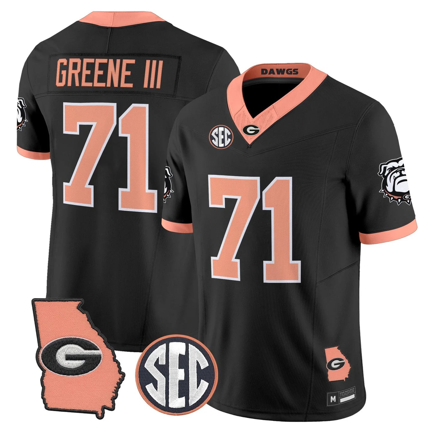 Men's Georgia Bulldogs The Big Peach Vapor Limited Jersey - All Stitched