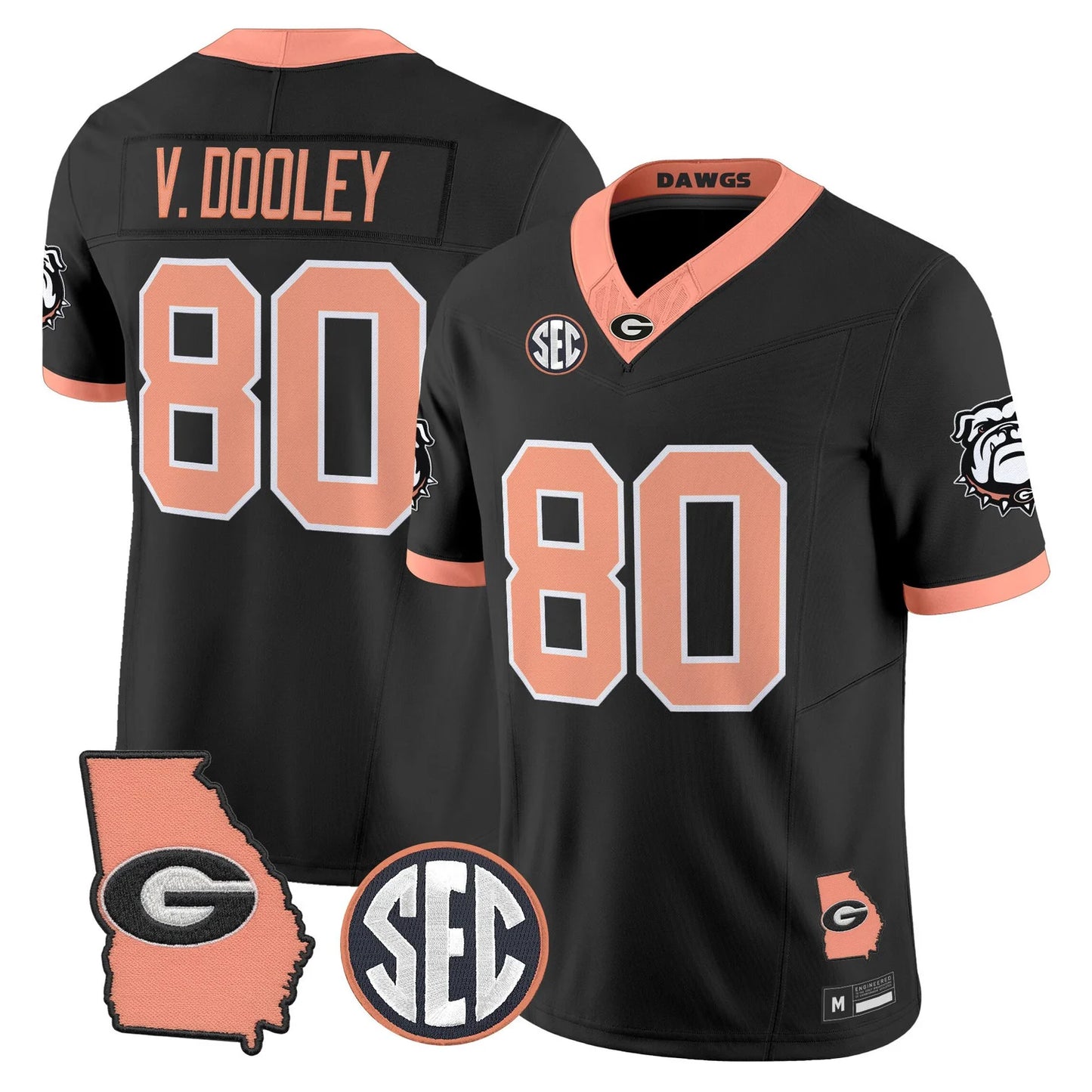 Men's Georgia Bulldogs The Big Peach Vapor Limited Jersey - All Stitched