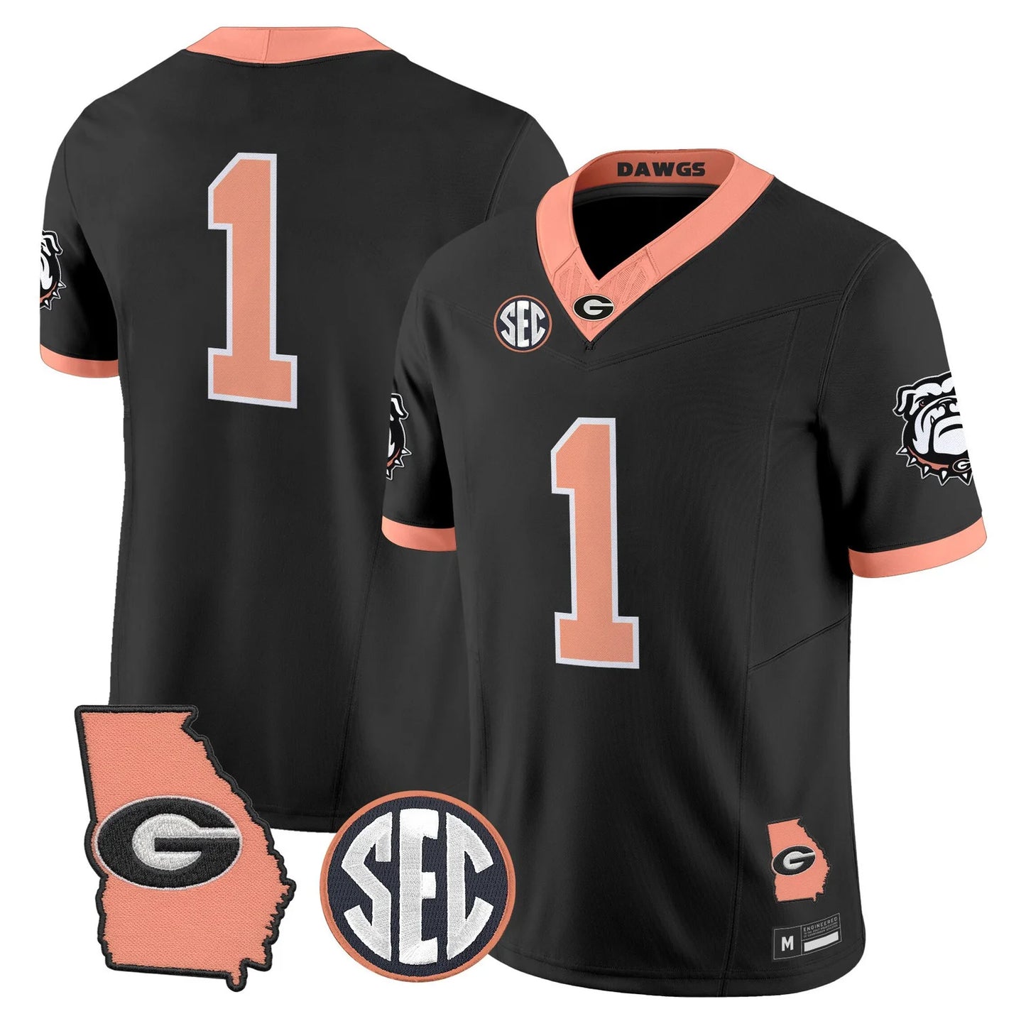 Men's Georgia Bulldogs The Big Peach Vapor Limited Jersey - All Stitched