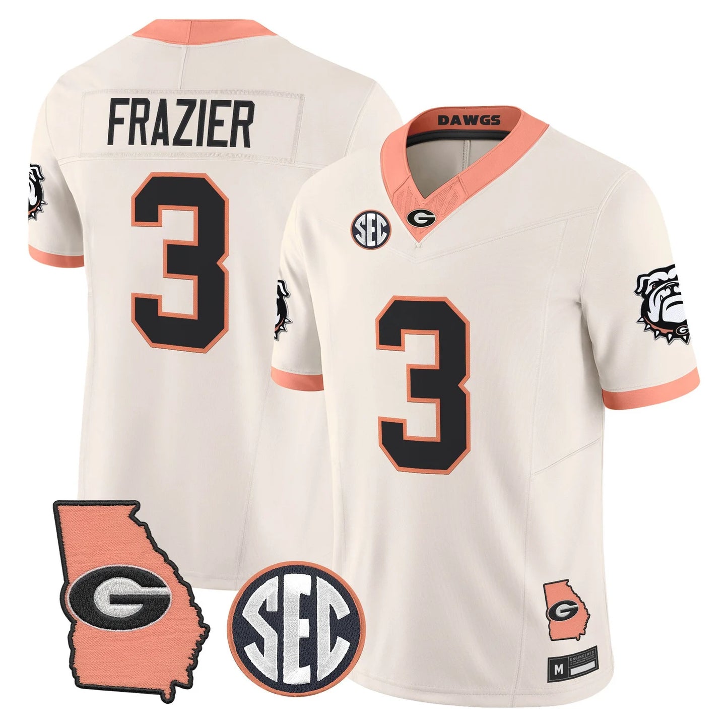 Men's Georgia Bulldogs The Big Peach Vapor Limited Jersey - All Stitched