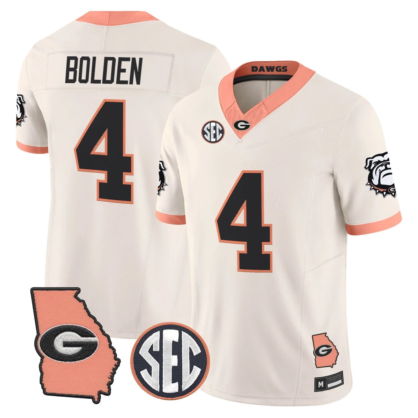 Men's Georgia Bulldogs The Big Peach Vapor Limited Jersey - All Stitched
