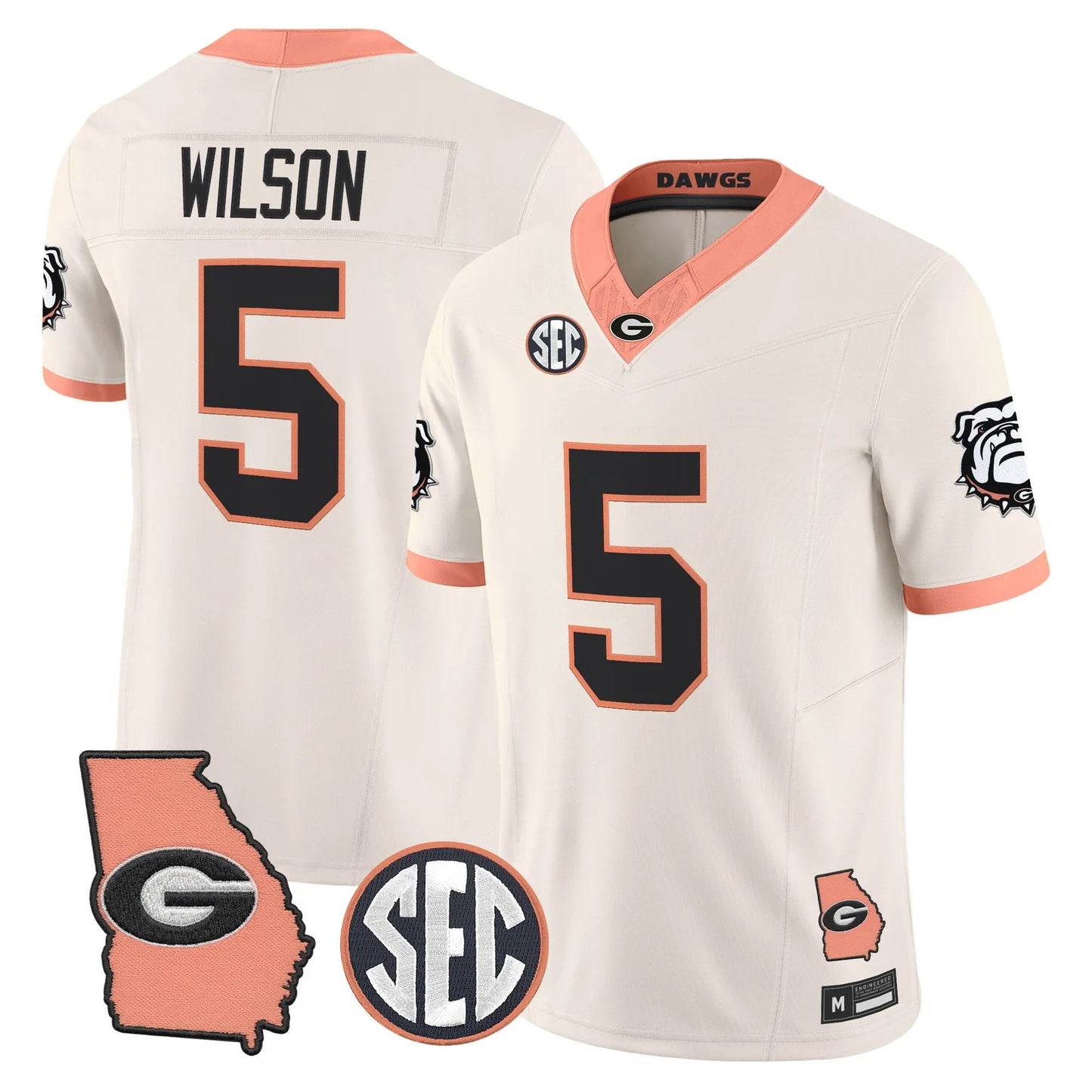 Men's Georgia Bulldogs The Big Peach Vapor Limited Jersey - All Stitched