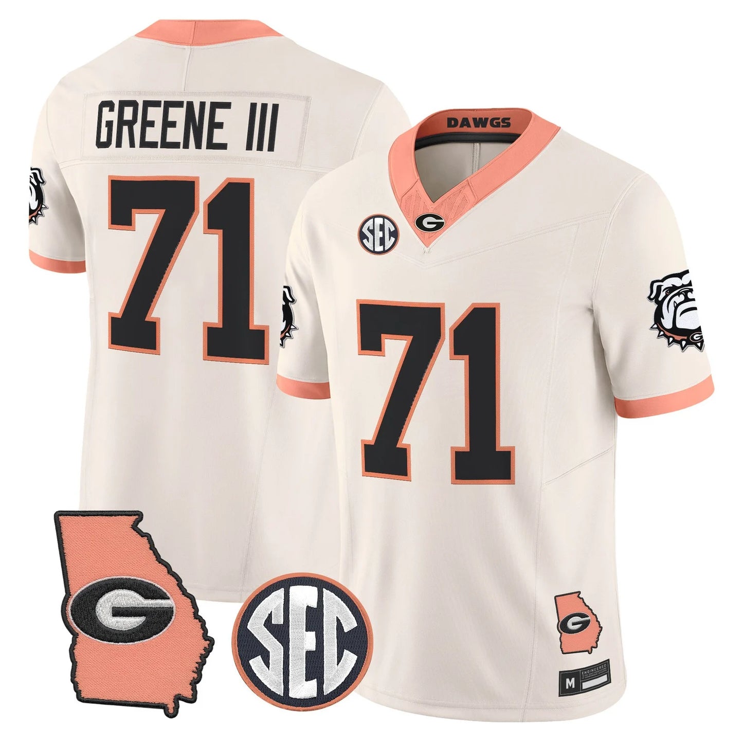 Men's Georgia Bulldogs The Big Peach Vapor Limited Jersey - All Stitched