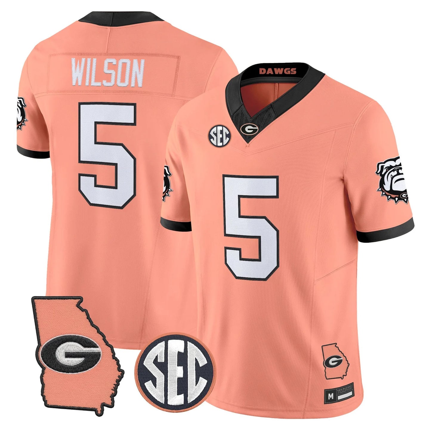 Men's Georgia Bulldogs The Big Peach Vapor Limited Jersey - All Stitched
