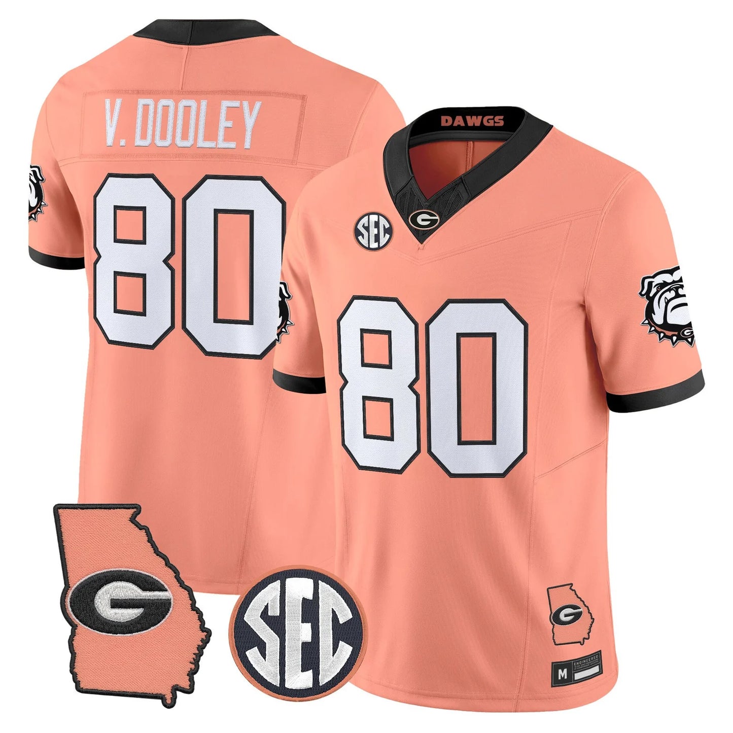 Men's Georgia Bulldogs The Big Peach Vapor Limited Jersey - All Stitched