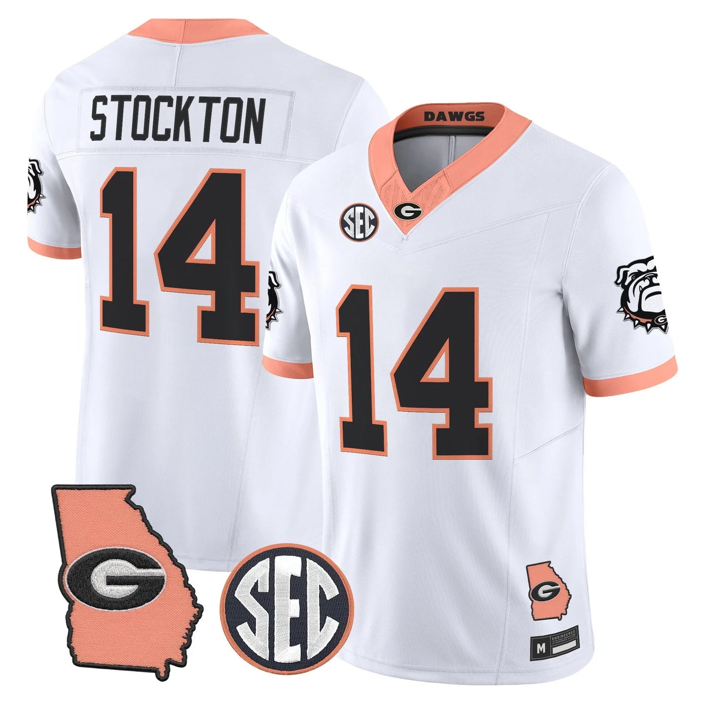 Men's Georgia Bulldogs The Big Peach Vapor Limited Jersey - All Stitched