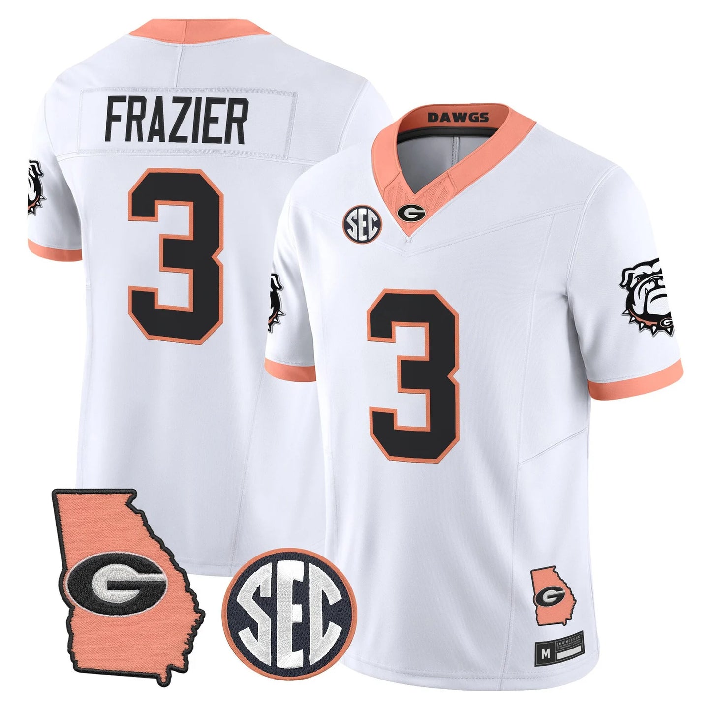 Men's Georgia Bulldogs The Big Peach Vapor Limited Jersey - All Stitched