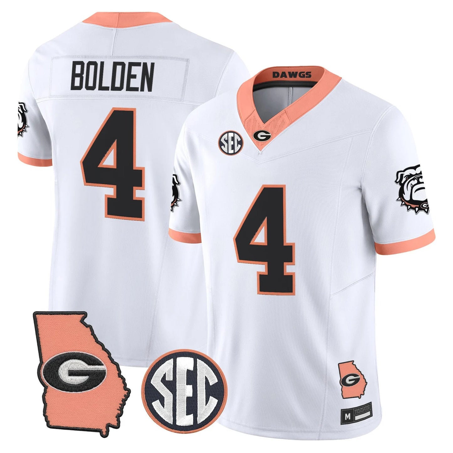 Men's Georgia Bulldogs The Big Peach Vapor Limited Jersey - All Stitched