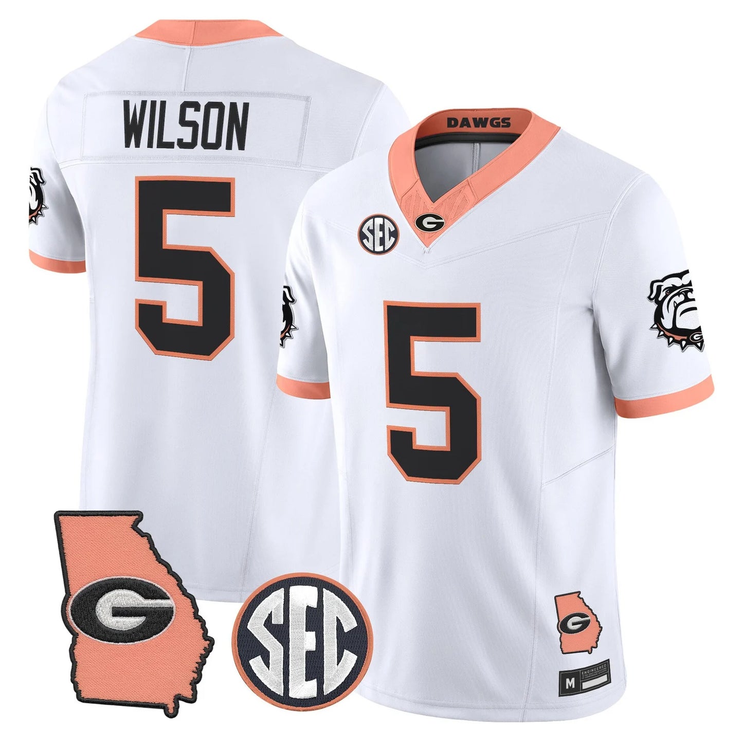 Men's Georgia Bulldogs The Big Peach Vapor Limited Jersey - All Stitched