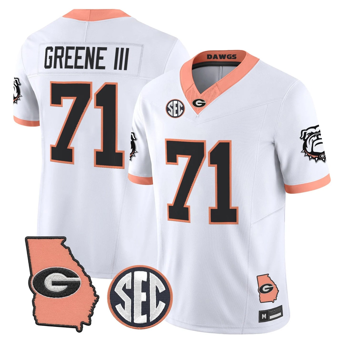 Men's Georgia Bulldogs The Big Peach Vapor Limited Jersey - All Stitched