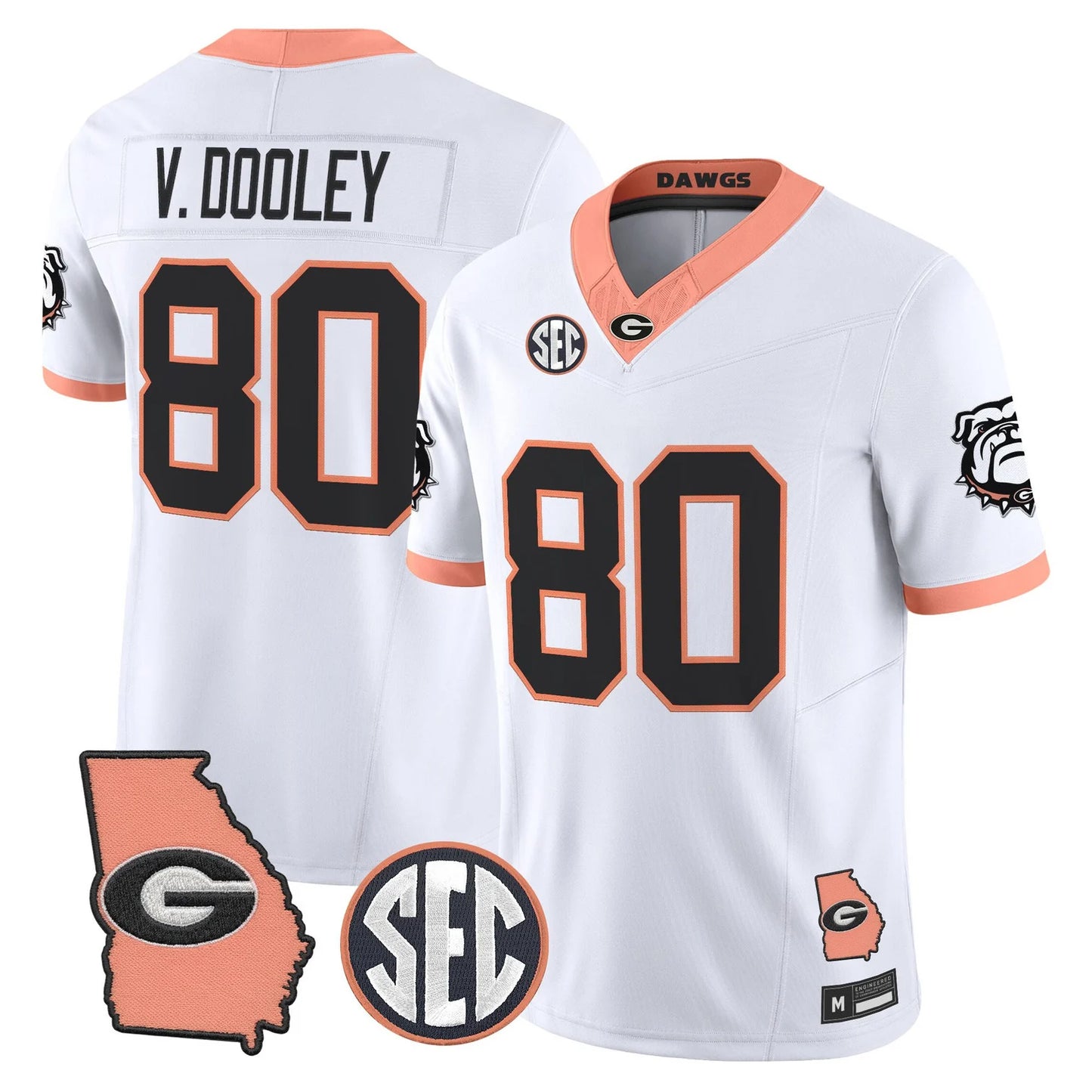 Men's Georgia Bulldogs The Big Peach Vapor Limited Jersey - All Stitched