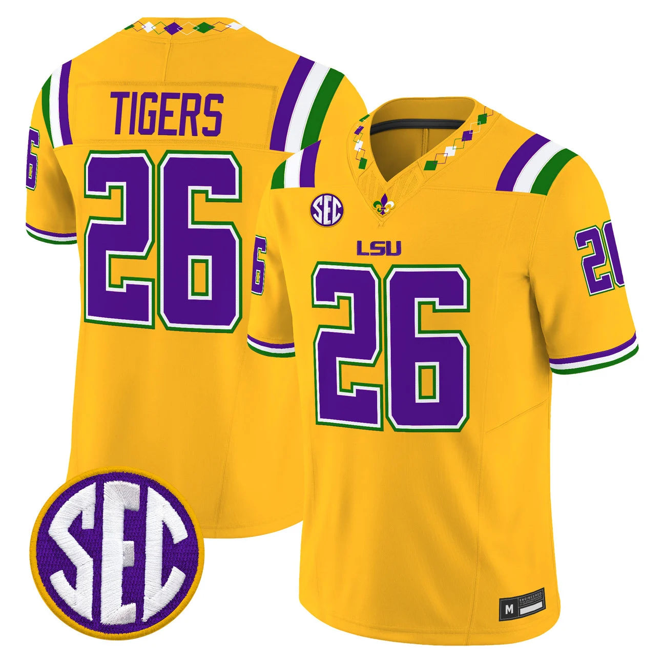 Men's LSU Tigers 2026 "Mardi Gras Edition'' Vapor Limited Jersey - All Stitched