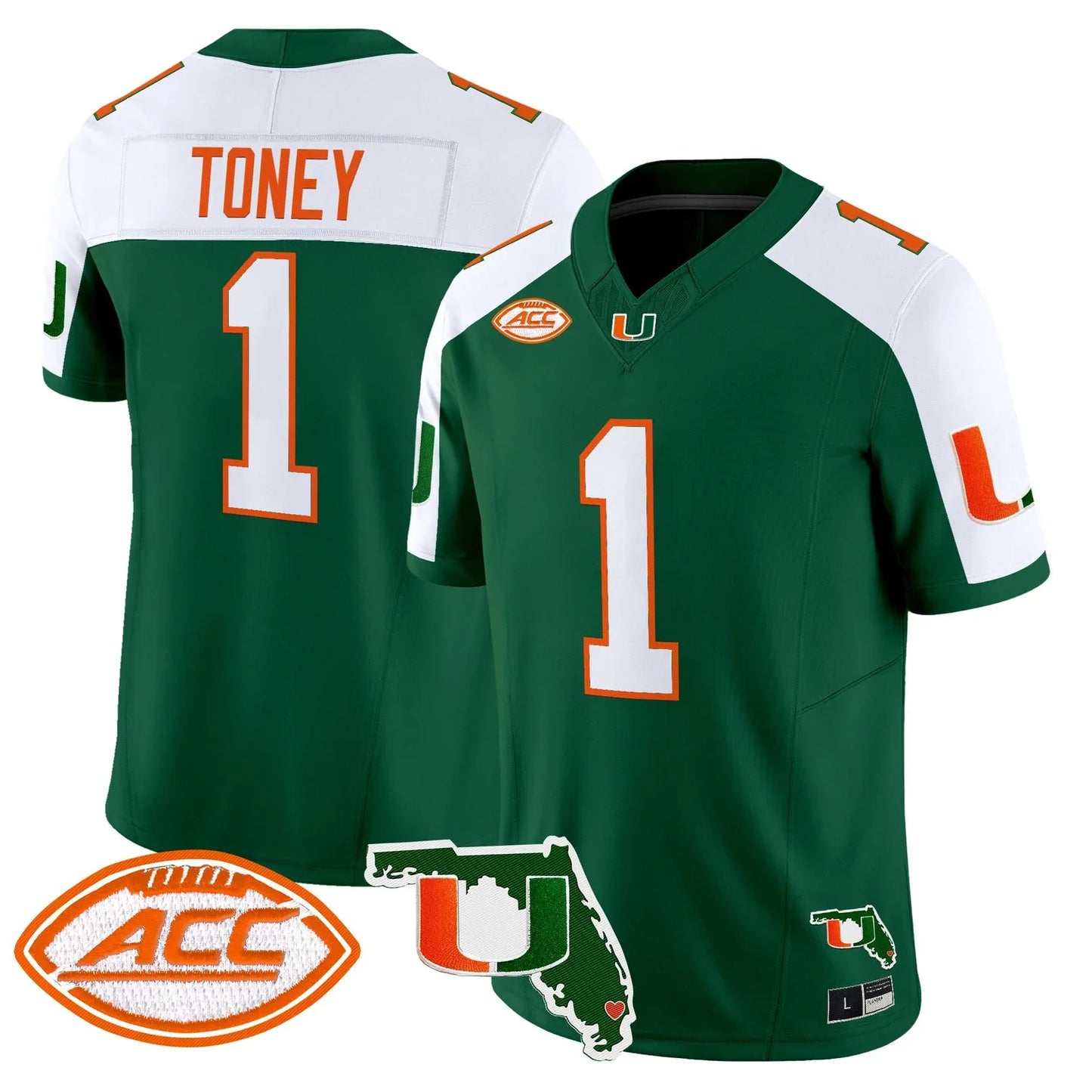 Men's Miami Hurricanes 2026 Florida Patch Vapor Limited Jersey - All Stitched