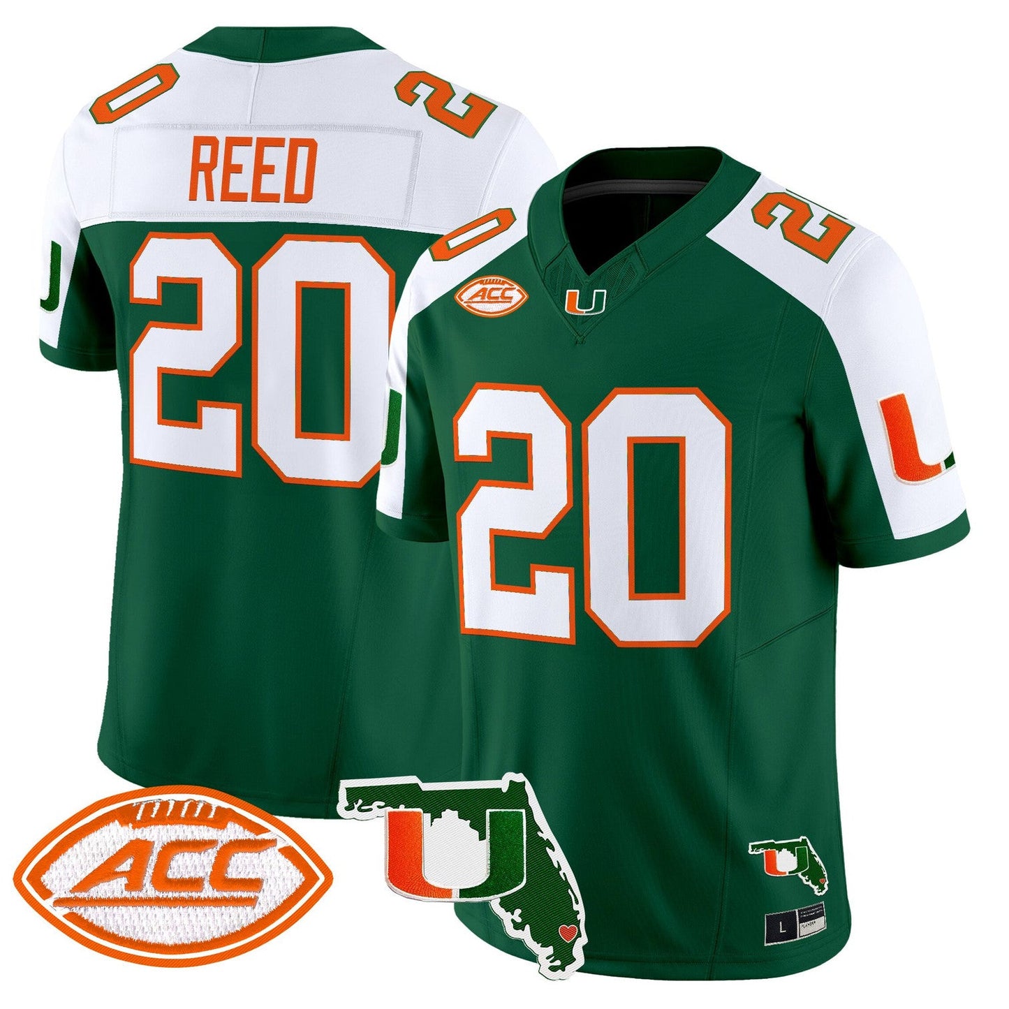 Men's Miami Hurricanes 2026 Florida Patch Vapor Limited Jersey - All Stitched