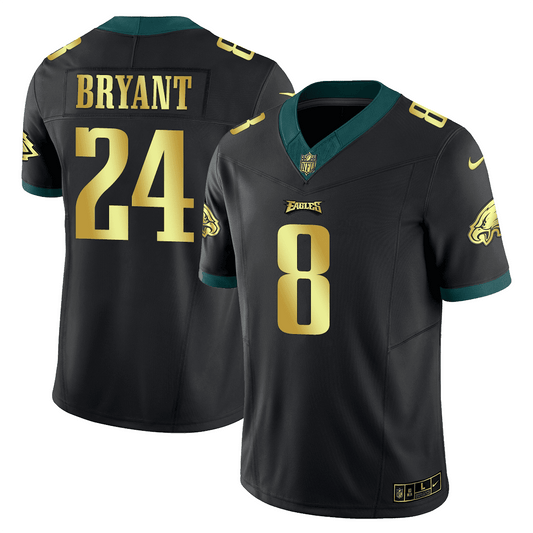 Men's Philadelphia Eagles Kobe Bryant Black Gold Jersey