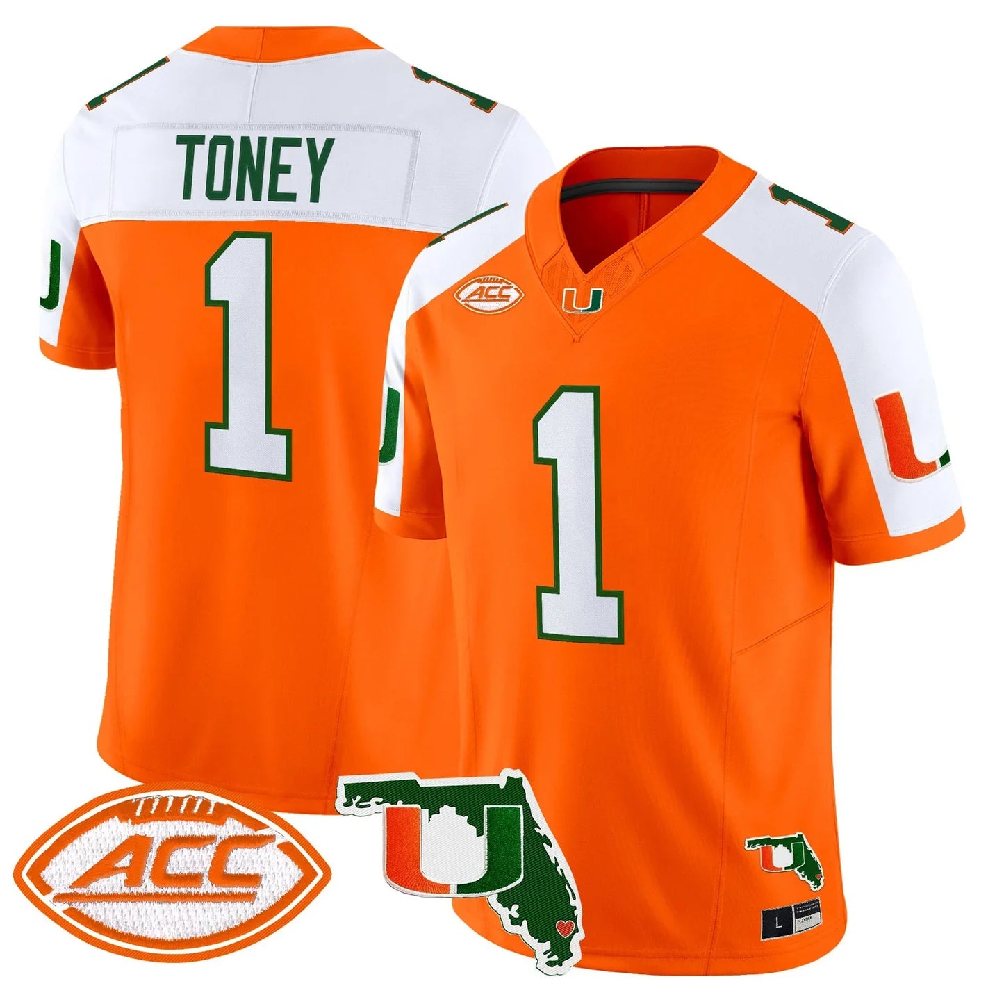 Men's Miami Hurricanes 2026 Florida Patch Vapor Limited Jersey - All Stitched