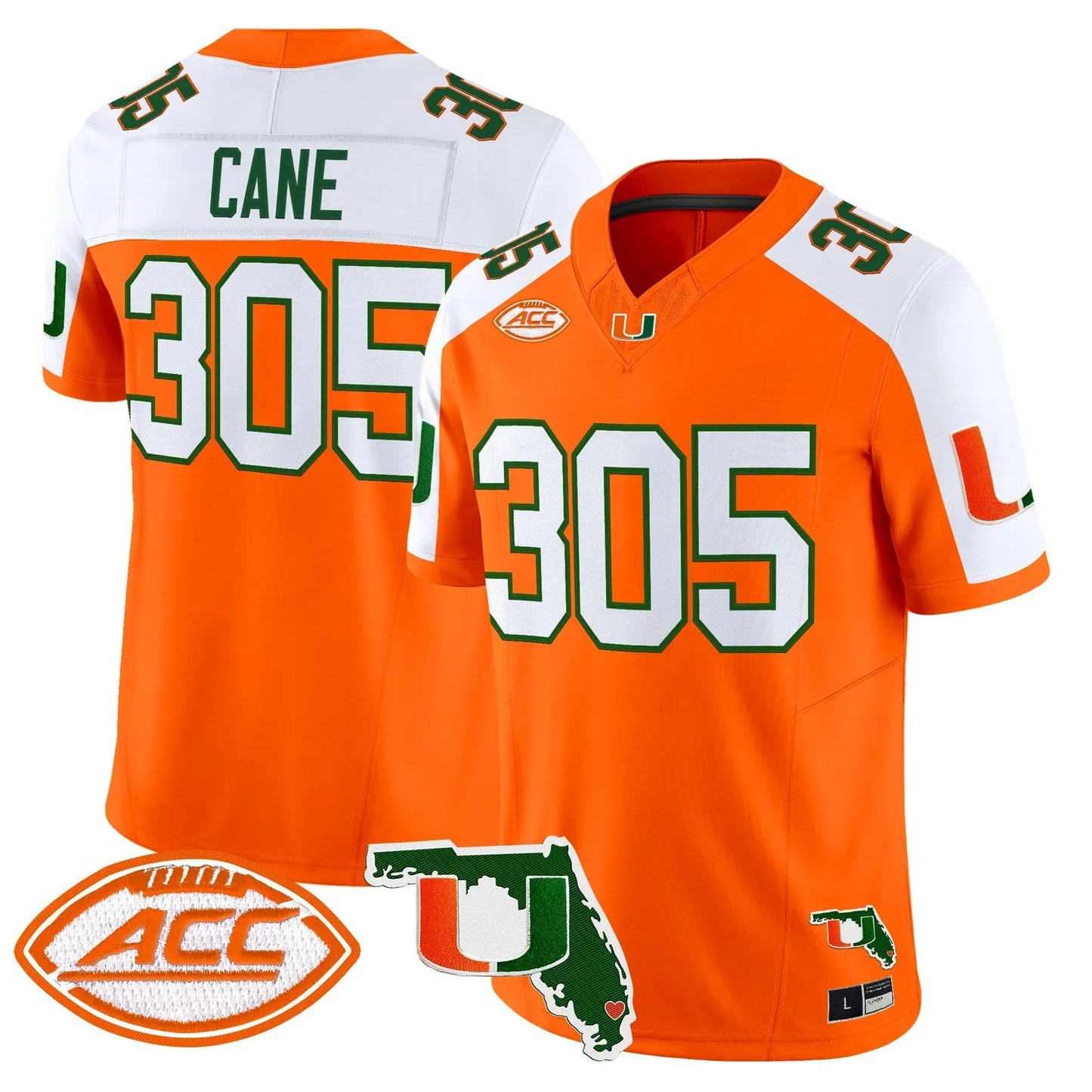 Men's Miami Hurricanes 2026 Florida Patch Vapor Limited Jersey - All Stitched