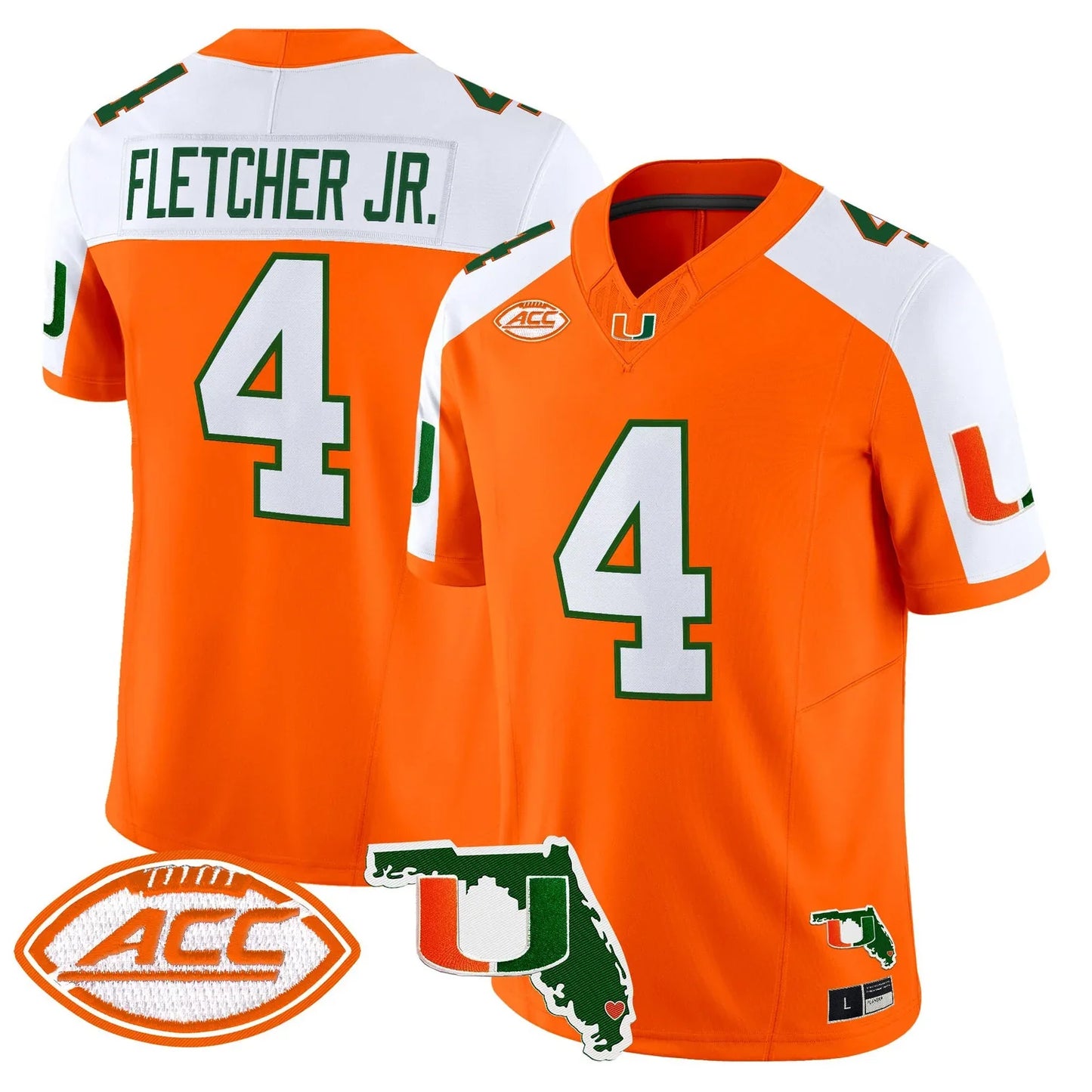 Men's Miami Hurricanes 2026 Florida Patch Vapor Limited Jersey - All Stitched