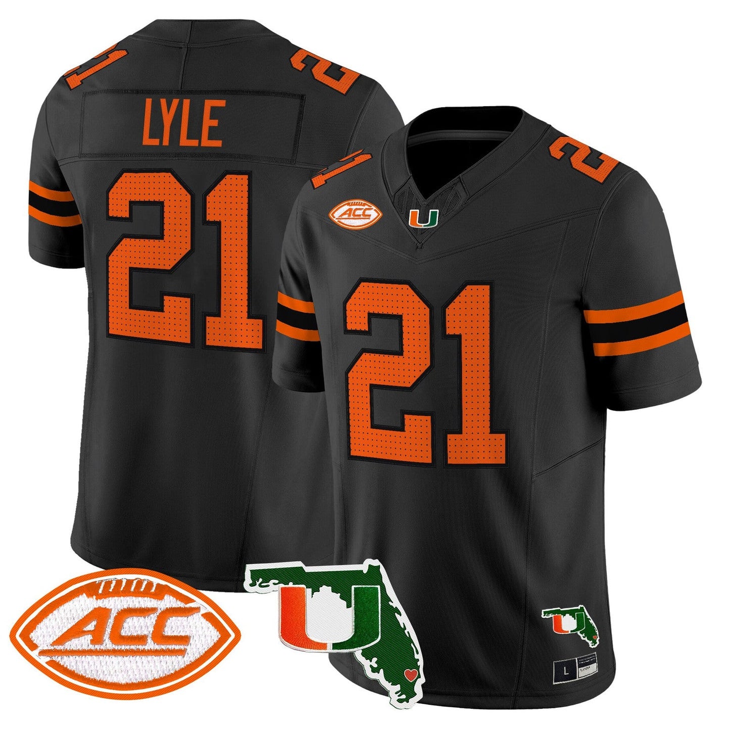 Men's Miami Hurricanes 2026 Florida Patch Vapor Limited Jersey - All Stitched