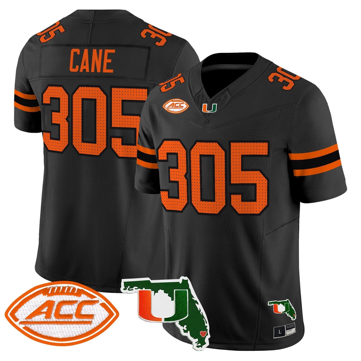 Men's Miami Hurricanes 2026 Florida Patch Vapor Limited Jersey - All Stitched