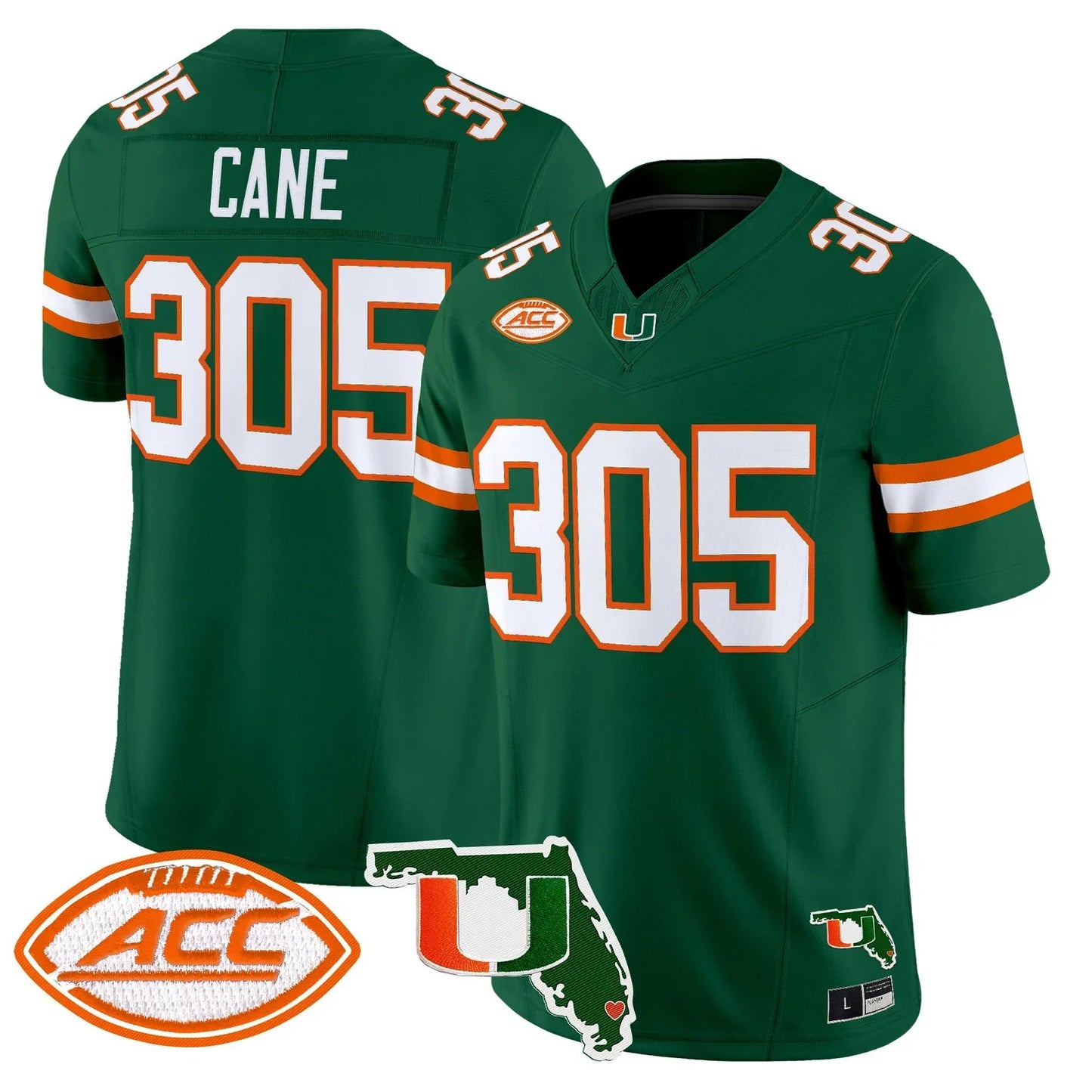 Men's Miami Hurricanes 2026 Florida Patch Vapor Limited Jersey - All Stitched