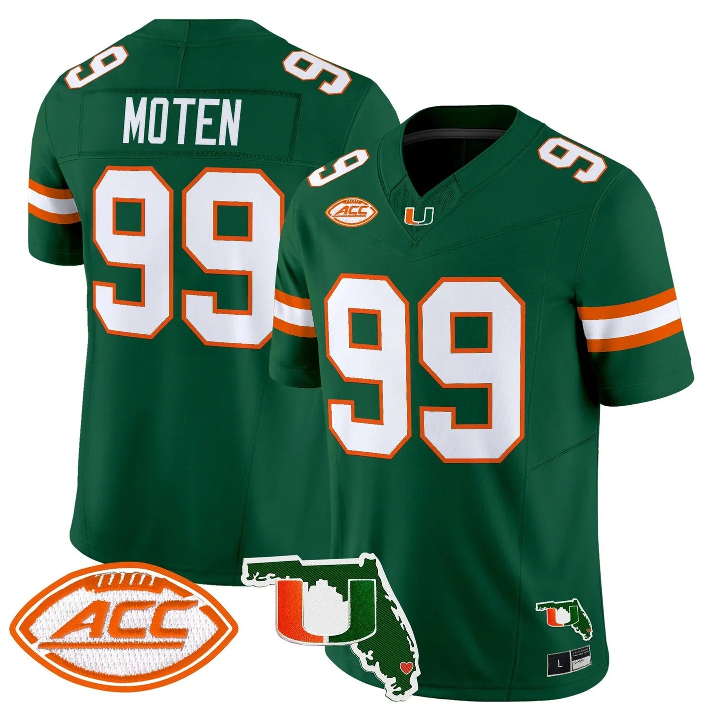 Men's Miami Hurricanes 2026 Florida Patch Vapor Limited Jersey - All Stitched