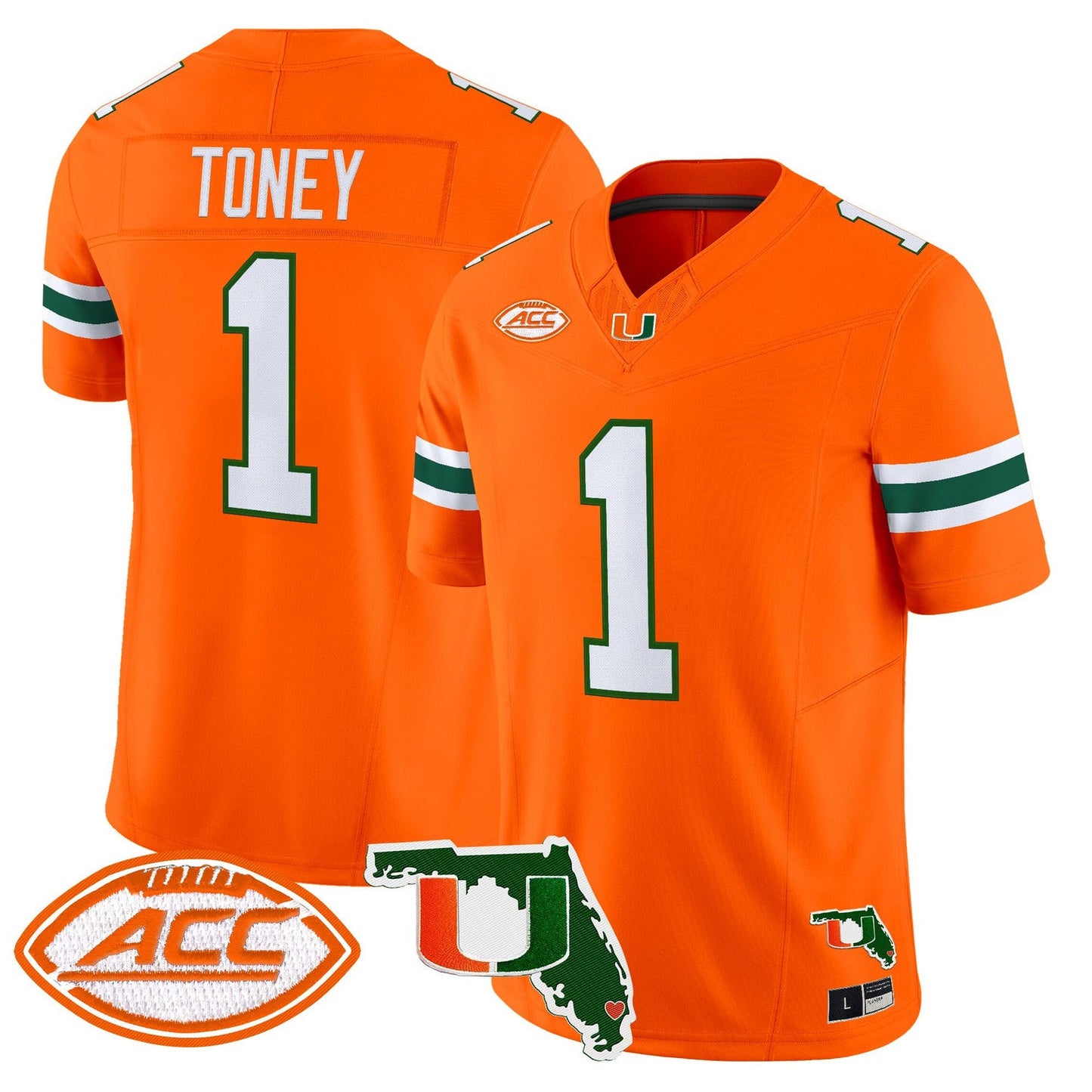 Men's Miami Hurricanes 2026 Florida Patch Vapor Limited Jersey - All Stitched