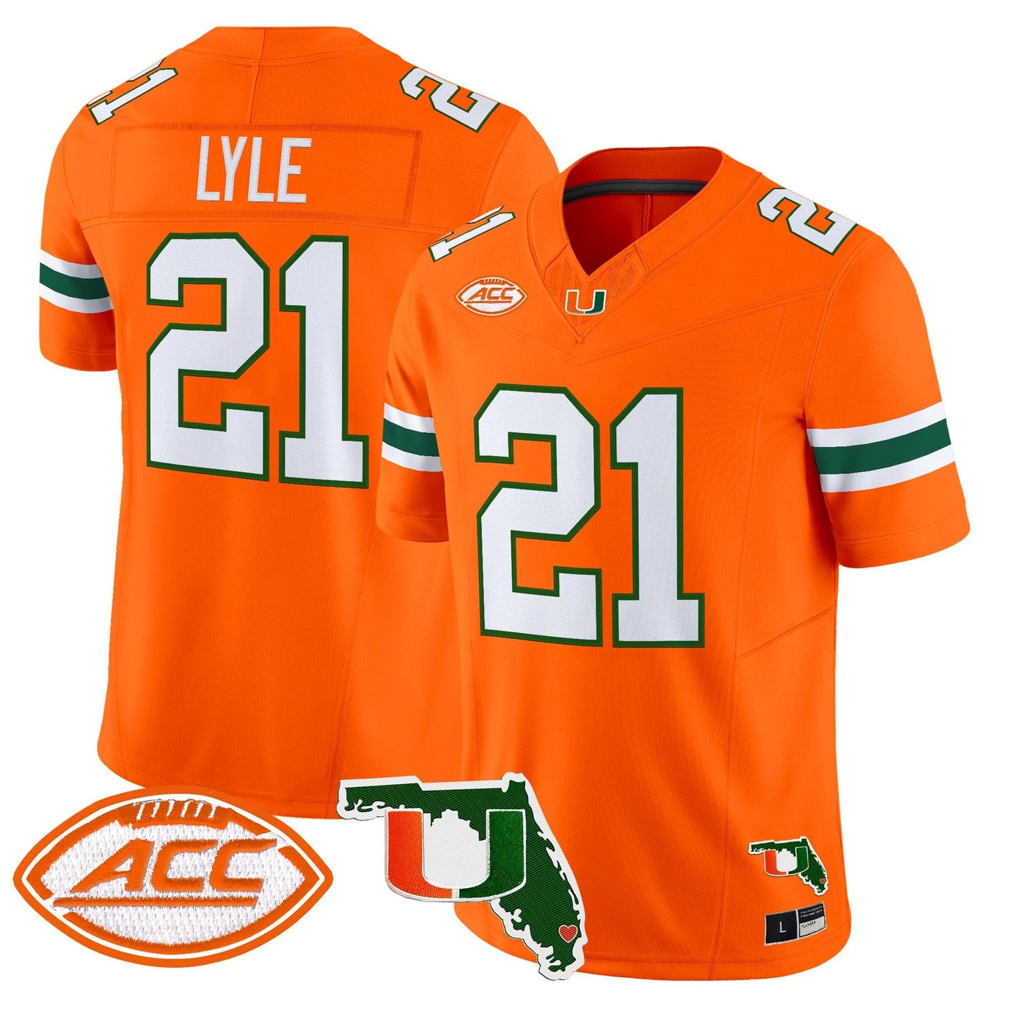 Men's Miami Hurricanes 2026 Florida Patch Vapor Limited Jersey - All Stitched
