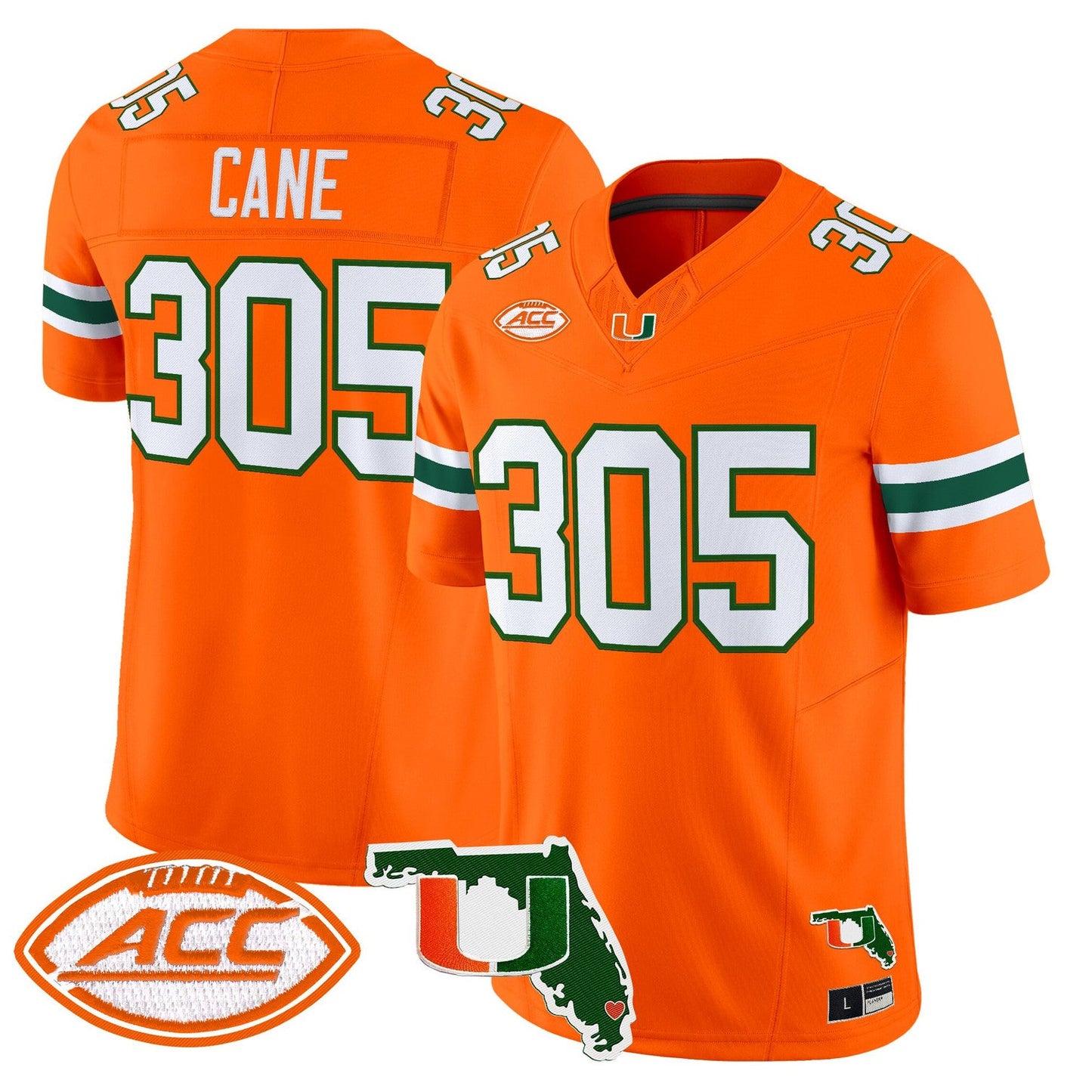 Men's Miami Hurricanes 2026 Florida Patch Vapor Limited Jersey - All Stitched