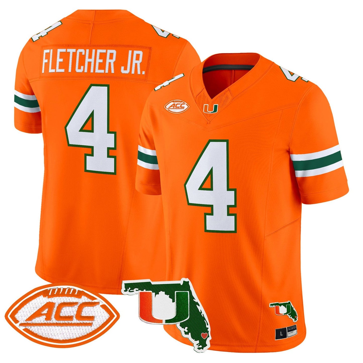 Men's Miami Hurricanes 2026 Florida Patch Vapor Limited Jersey - All Stitched
