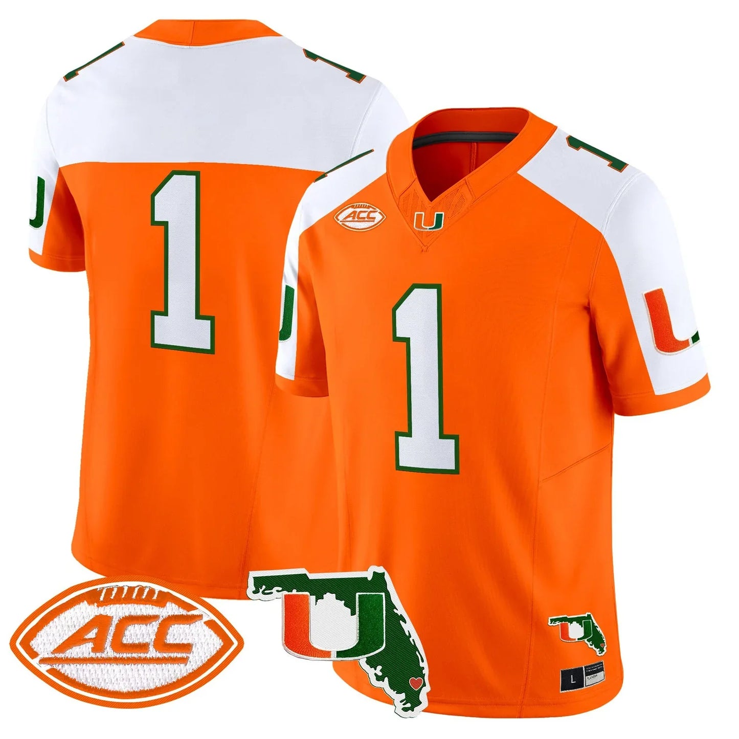 Men's Miami Hurricanes 2026 Florida Patch Vapor Limited Jersey - All Stitched