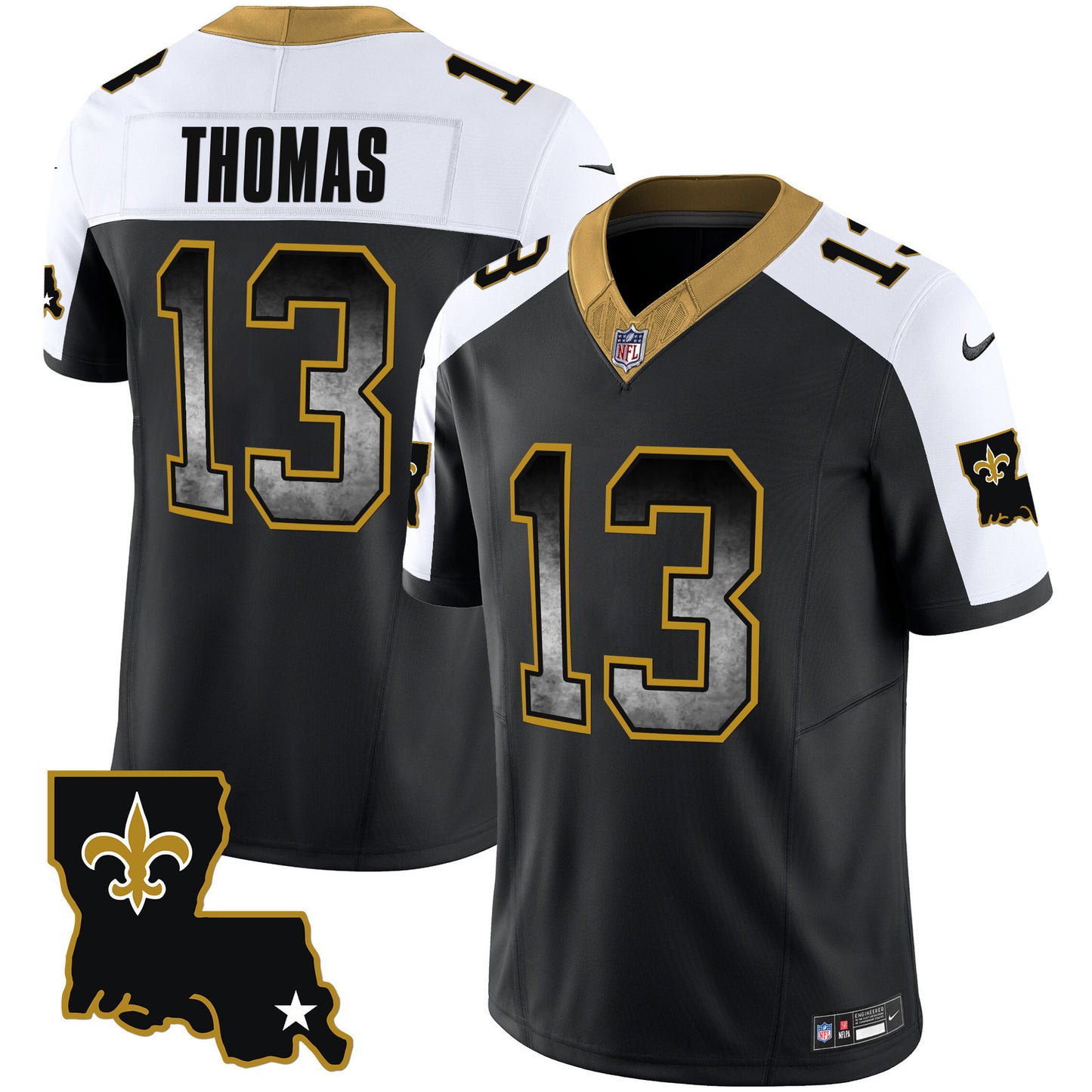 Men's New Orleans Saints 1987 Legacy Arch Smoke Jersey - All Stitched