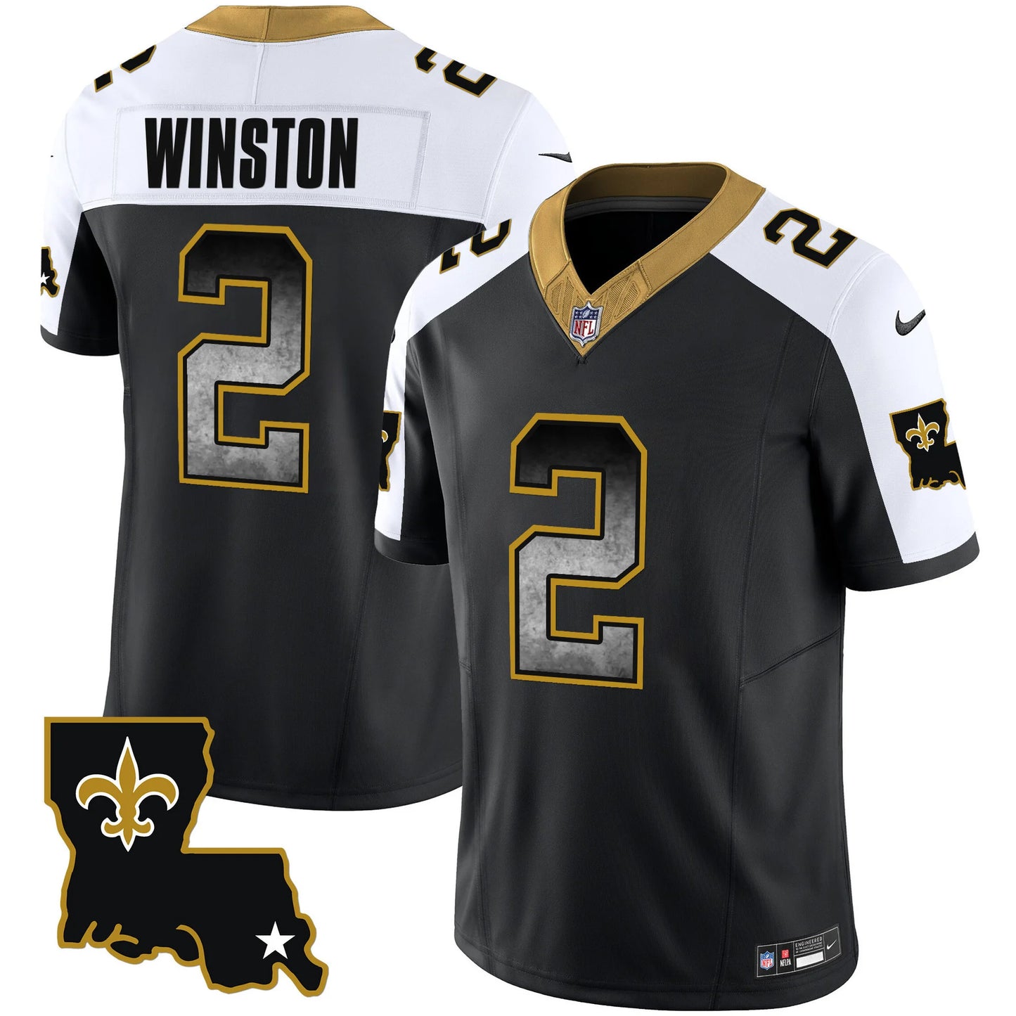 Men's New Orleans Saints 1987 Legacy Arch Smoke Jersey - All Stitched