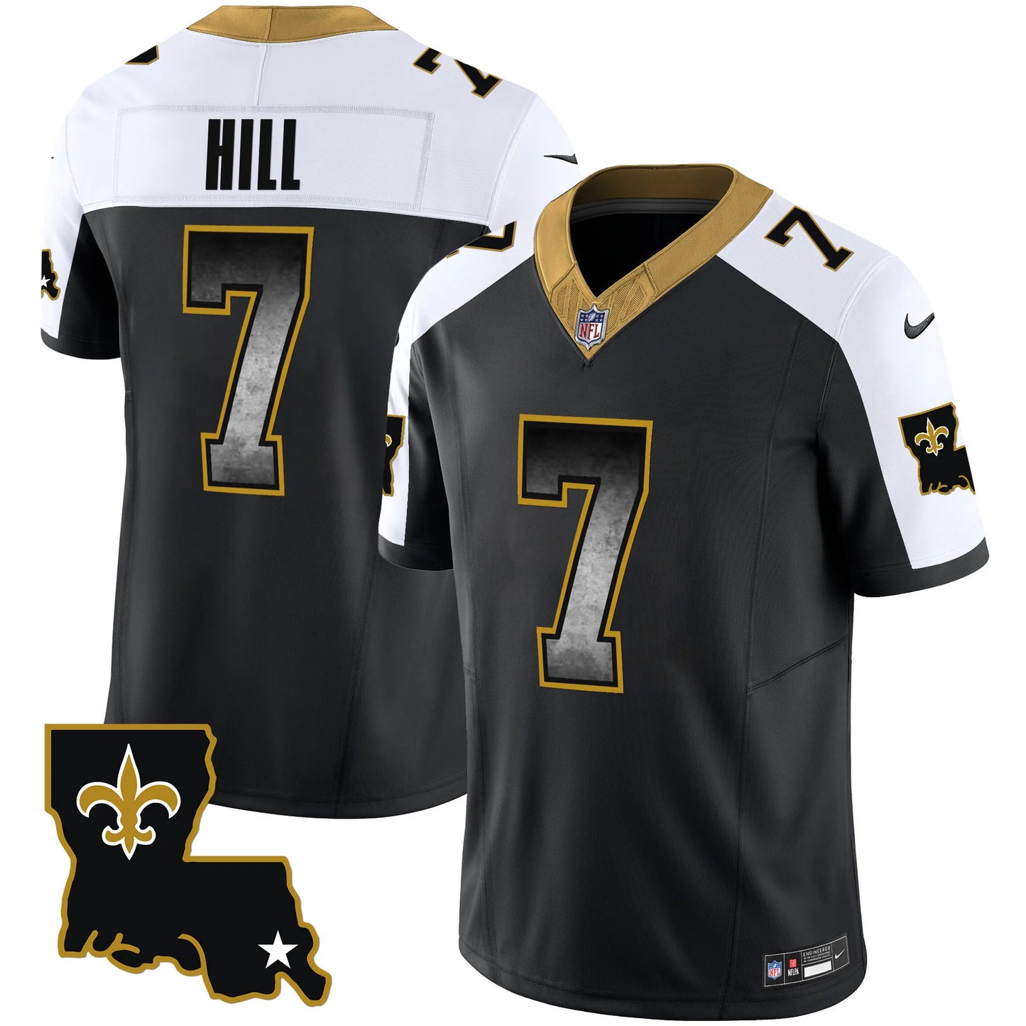 Men's New Orleans Saints 1987 Legacy Arch Smoke Jersey - All Stitched