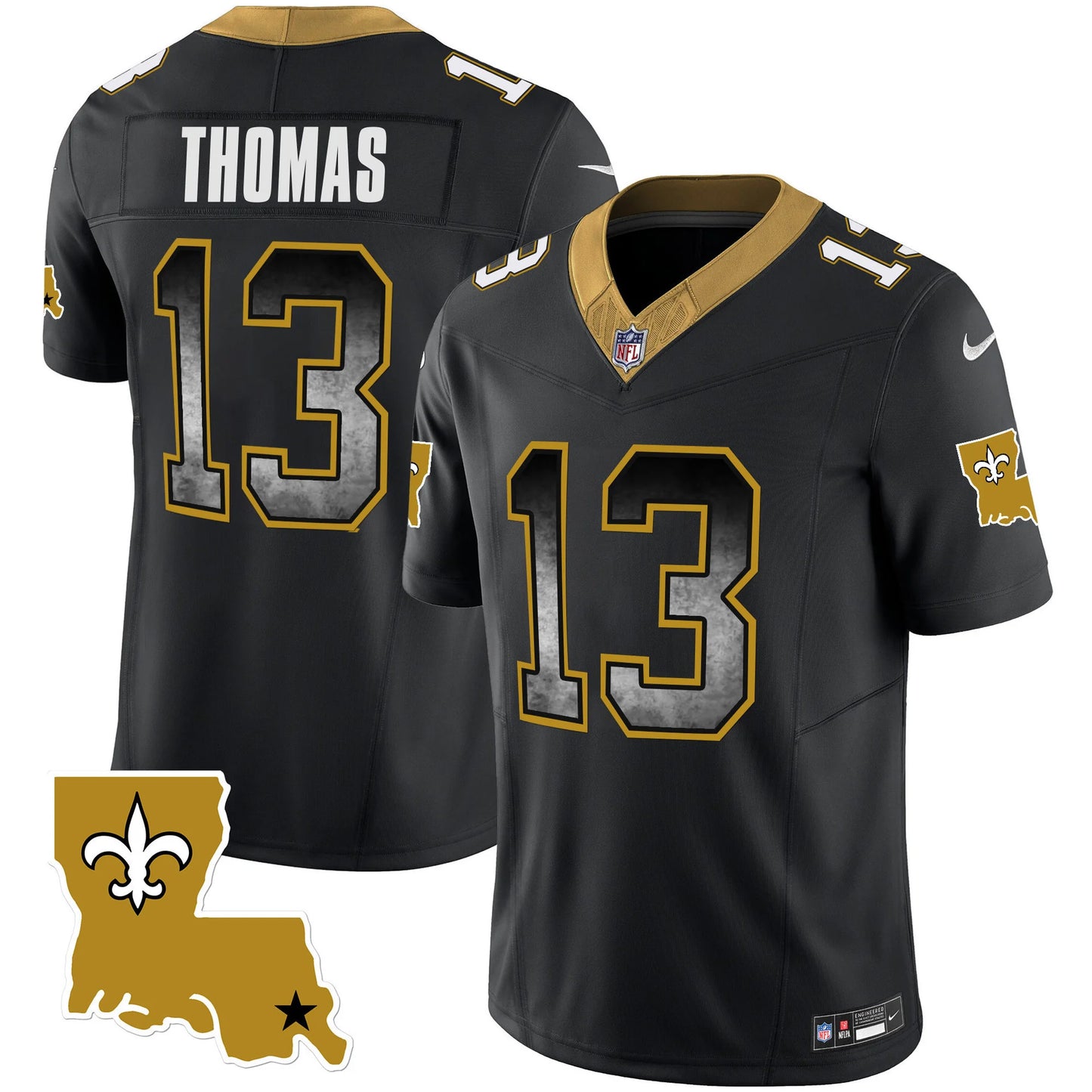 Men's New Orleans Saints 1987 Legacy Arch Smoke Jersey - All Stitched
