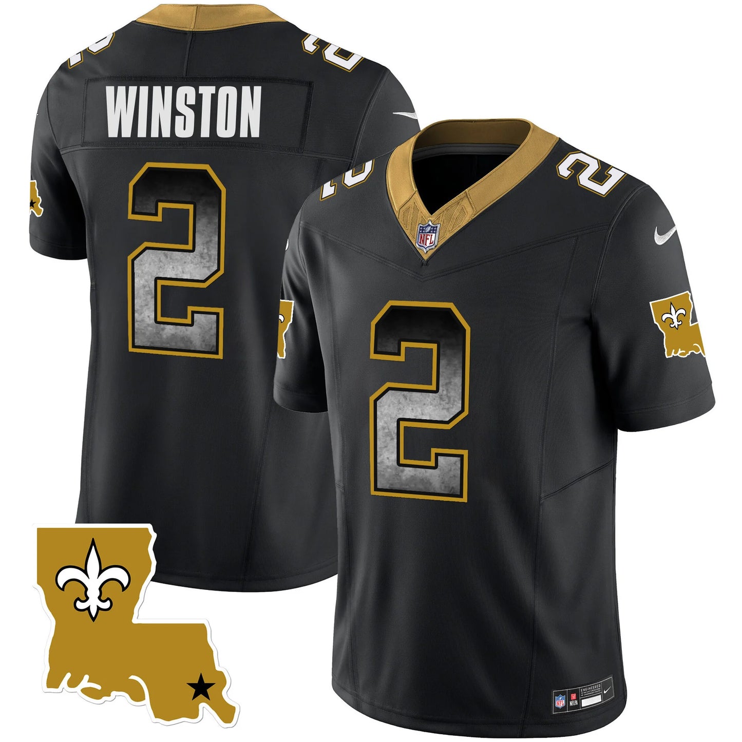 Men's New Orleans Saints 1987 Legacy Arch Smoke Jersey - All Stitched