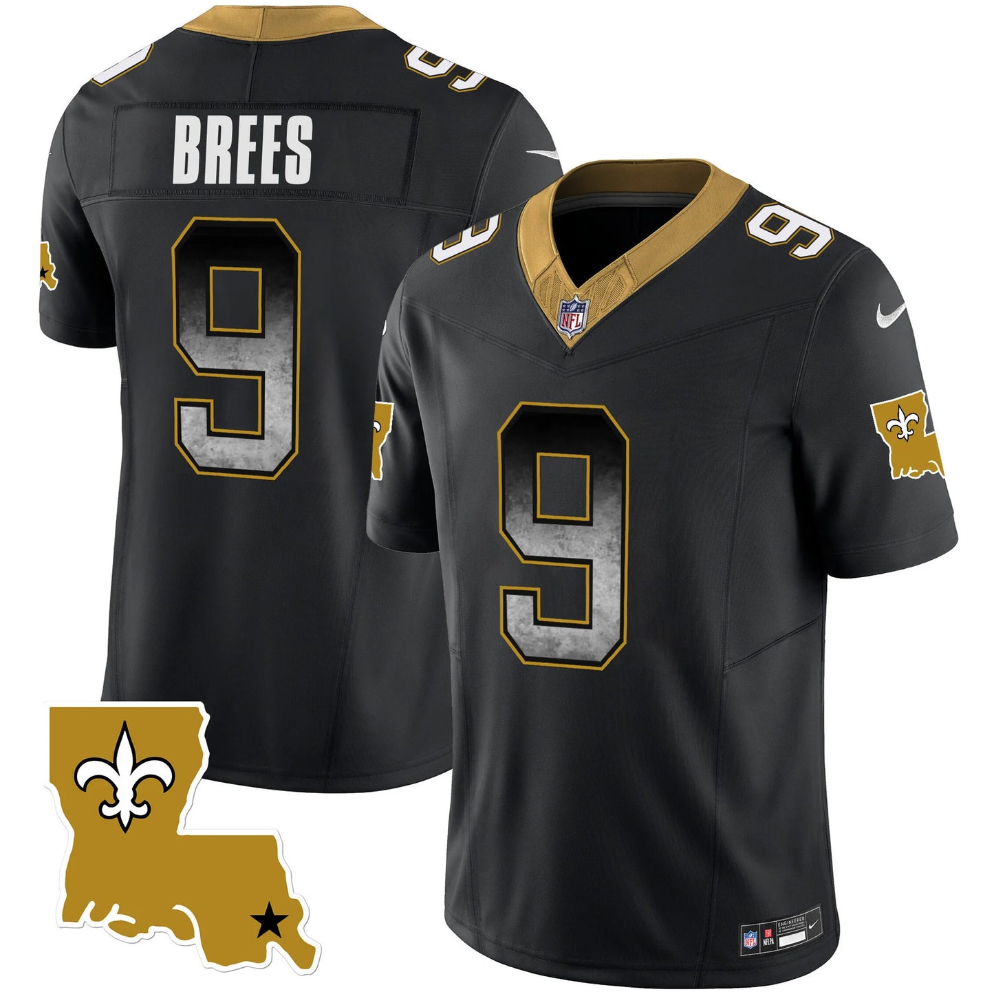 Men's New Orleans Saints 1987 Legacy Arch Smoke Jersey - All Stitched
