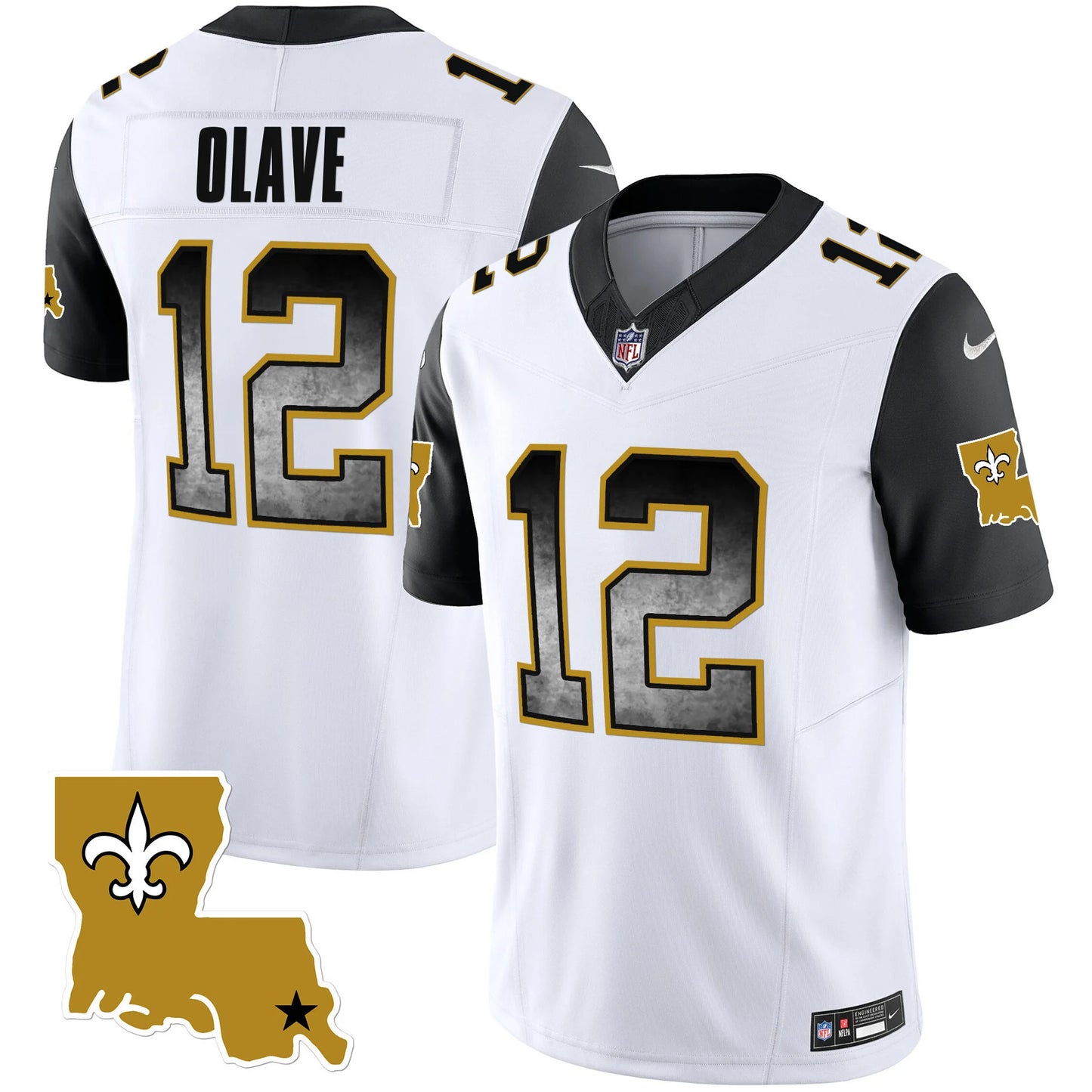Men's New Orleans Saints 1987 Legacy Arch Smoke Jersey - All Stitched