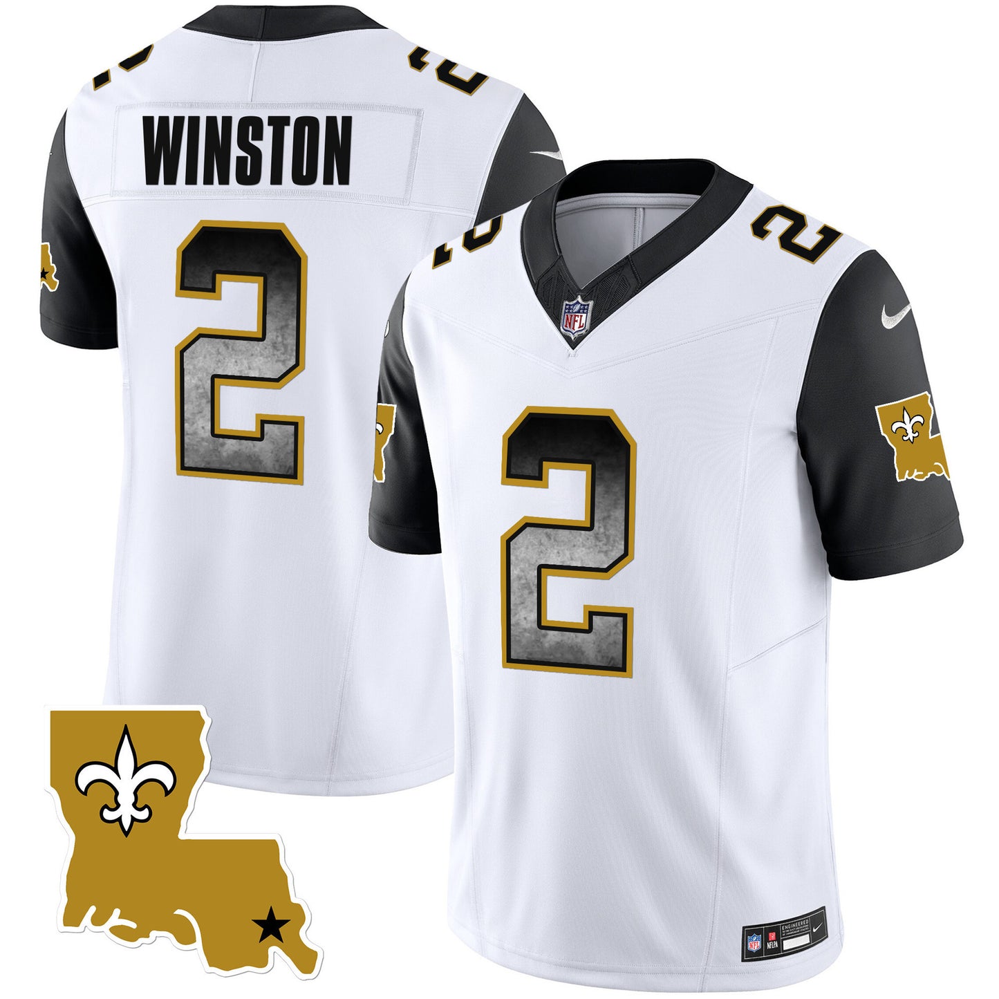 Men's New Orleans Saints 1987 Legacy Arch Smoke Jersey - All Stitched