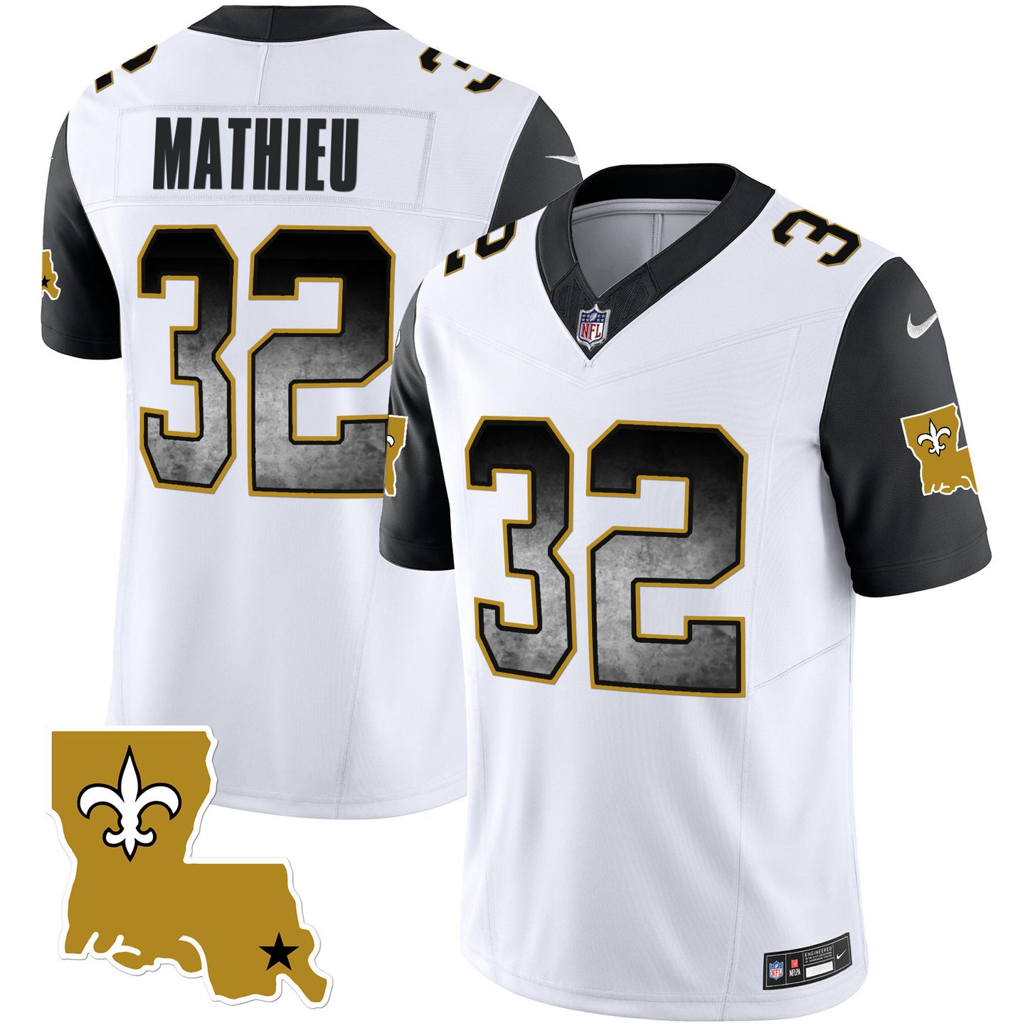 Men's New Orleans Saints 1987 Legacy Arch Smoke Jersey - All Stitched