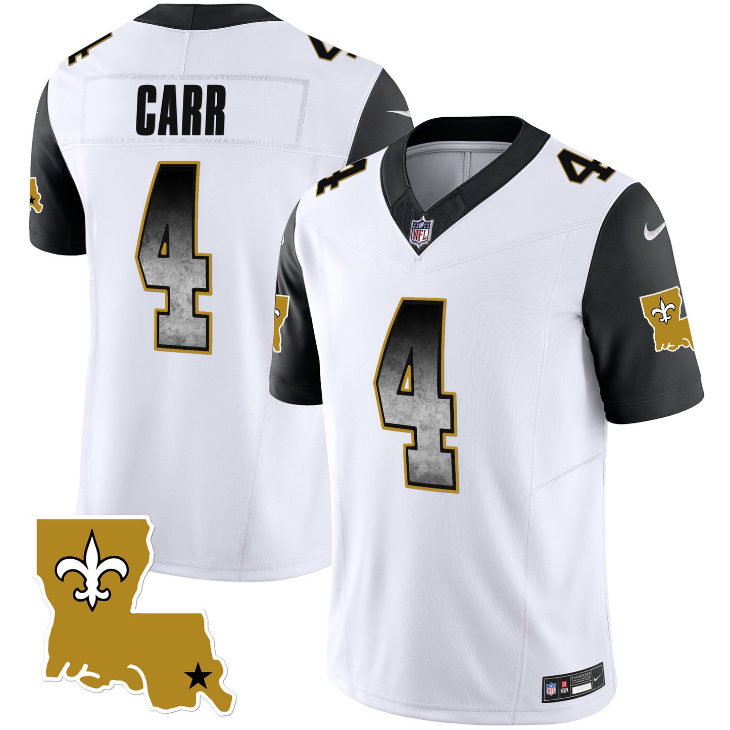 Men's New Orleans Saints 1987 Legacy Arch Smoke Jersey - All Stitched