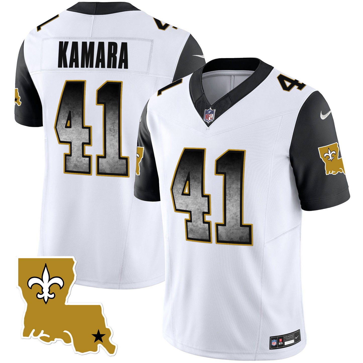 Men's New Orleans Saints 1987 Legacy Arch Smoke Jersey - All Stitched