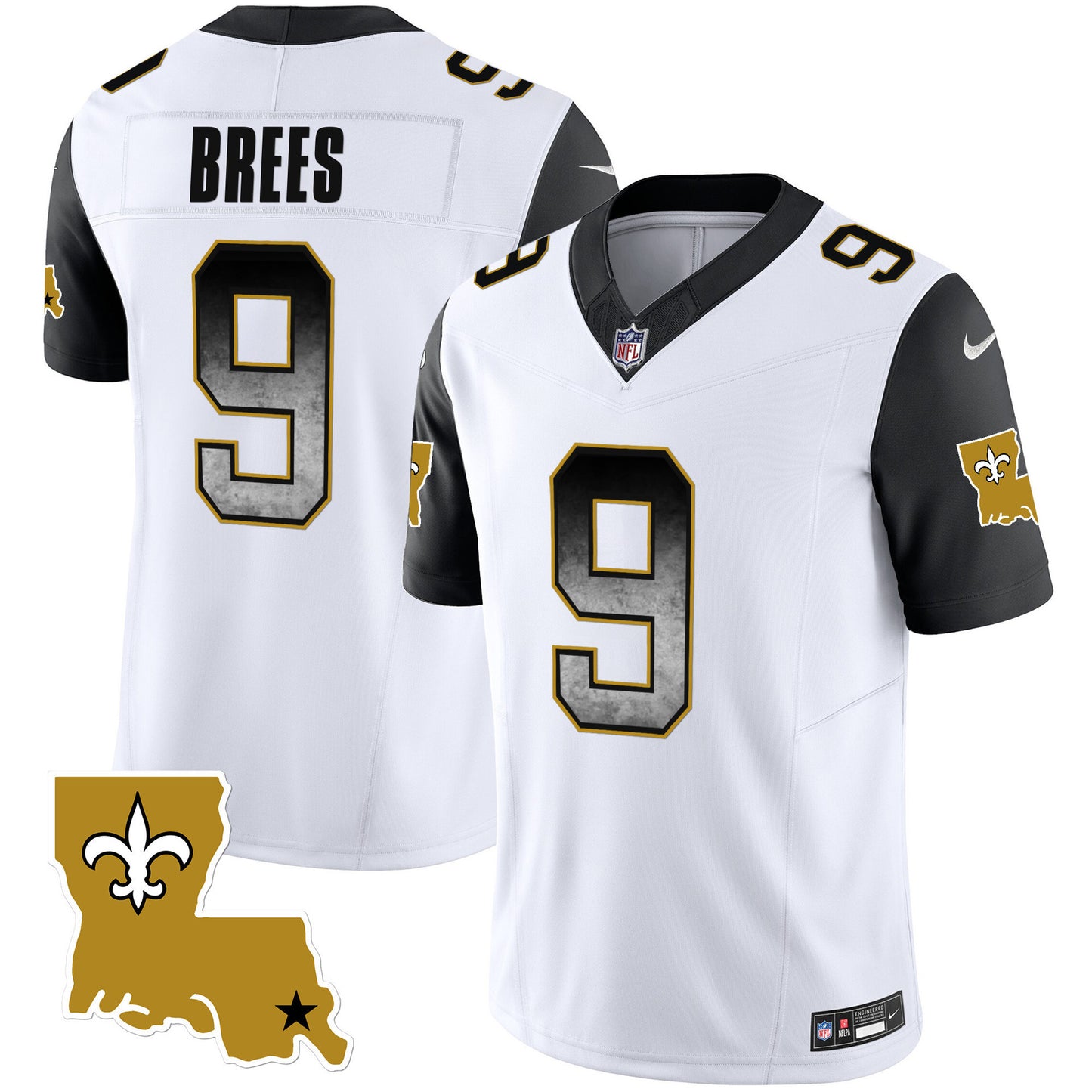 Men's New Orleans Saints 1987 Legacy Arch Smoke Jersey - All Stitched